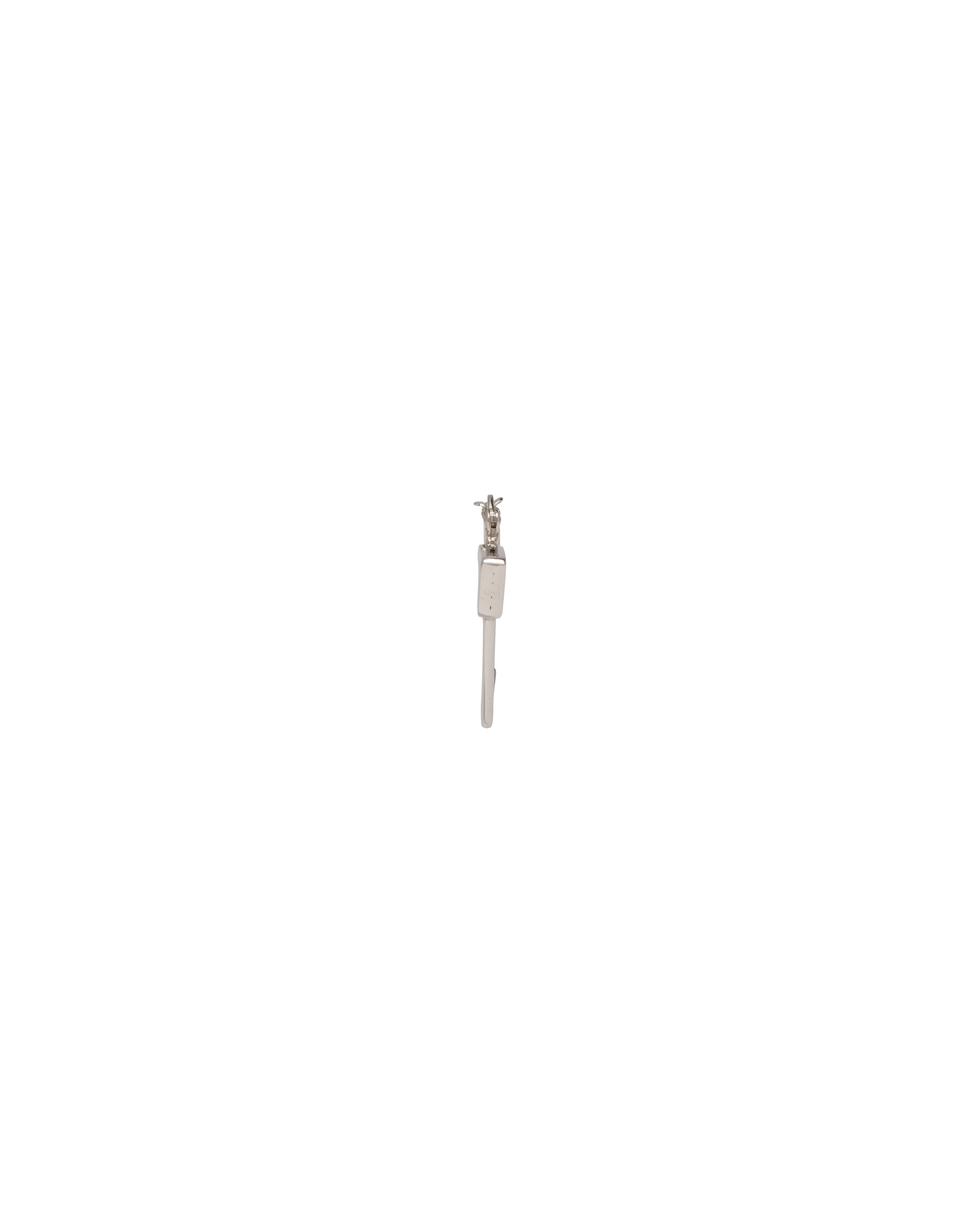 Silver Prada Symbole Single Earring | PRADA