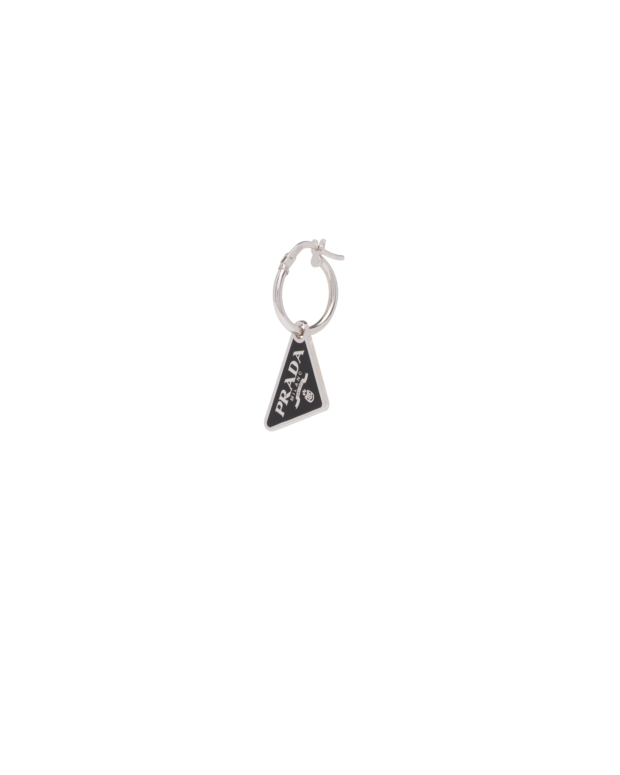 Black Prada Symbole pendant earring | PRADA