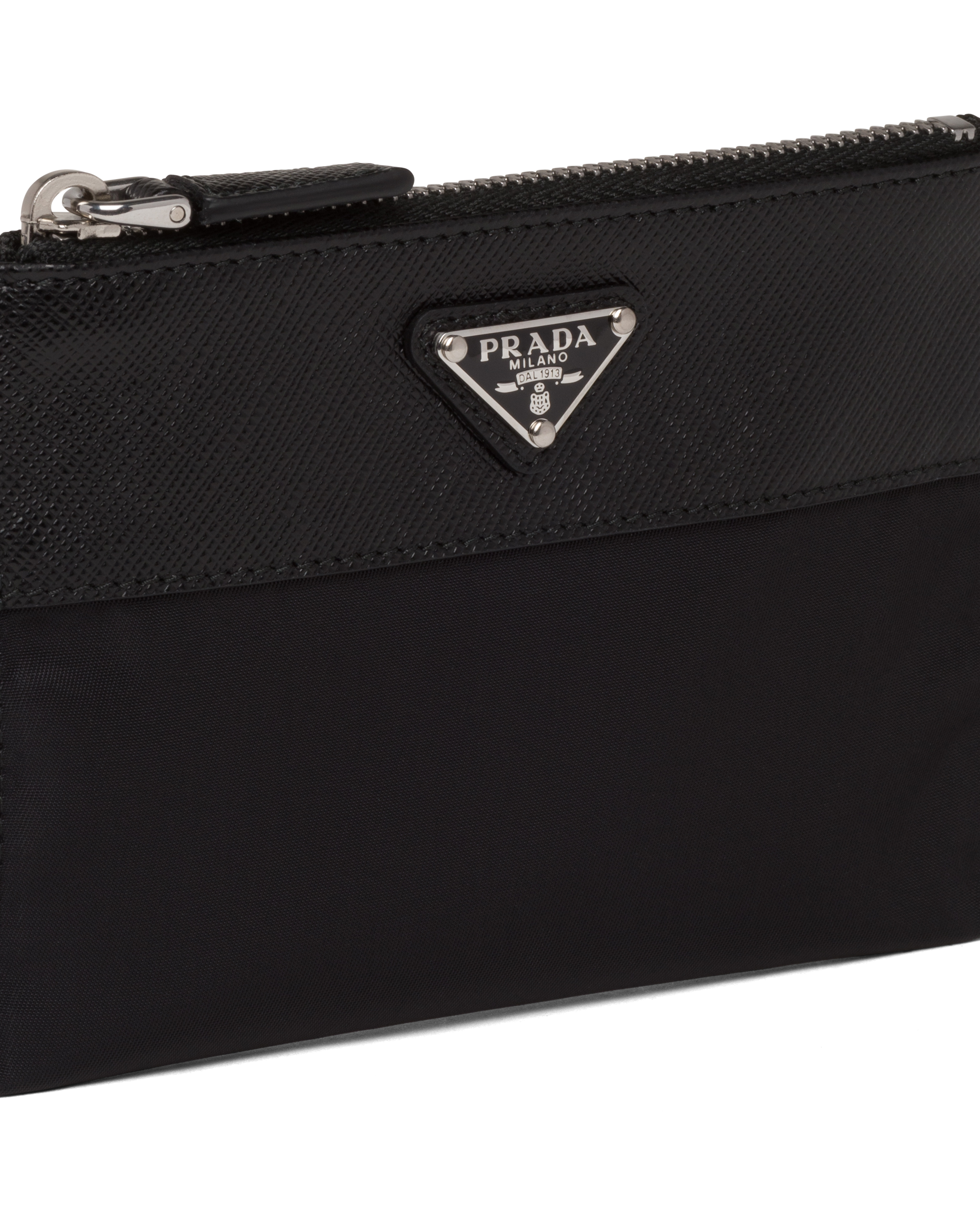 Prada Pouch\u002DGeldbörse Re\u002DNylon und Saffiano\u002DLeder 5