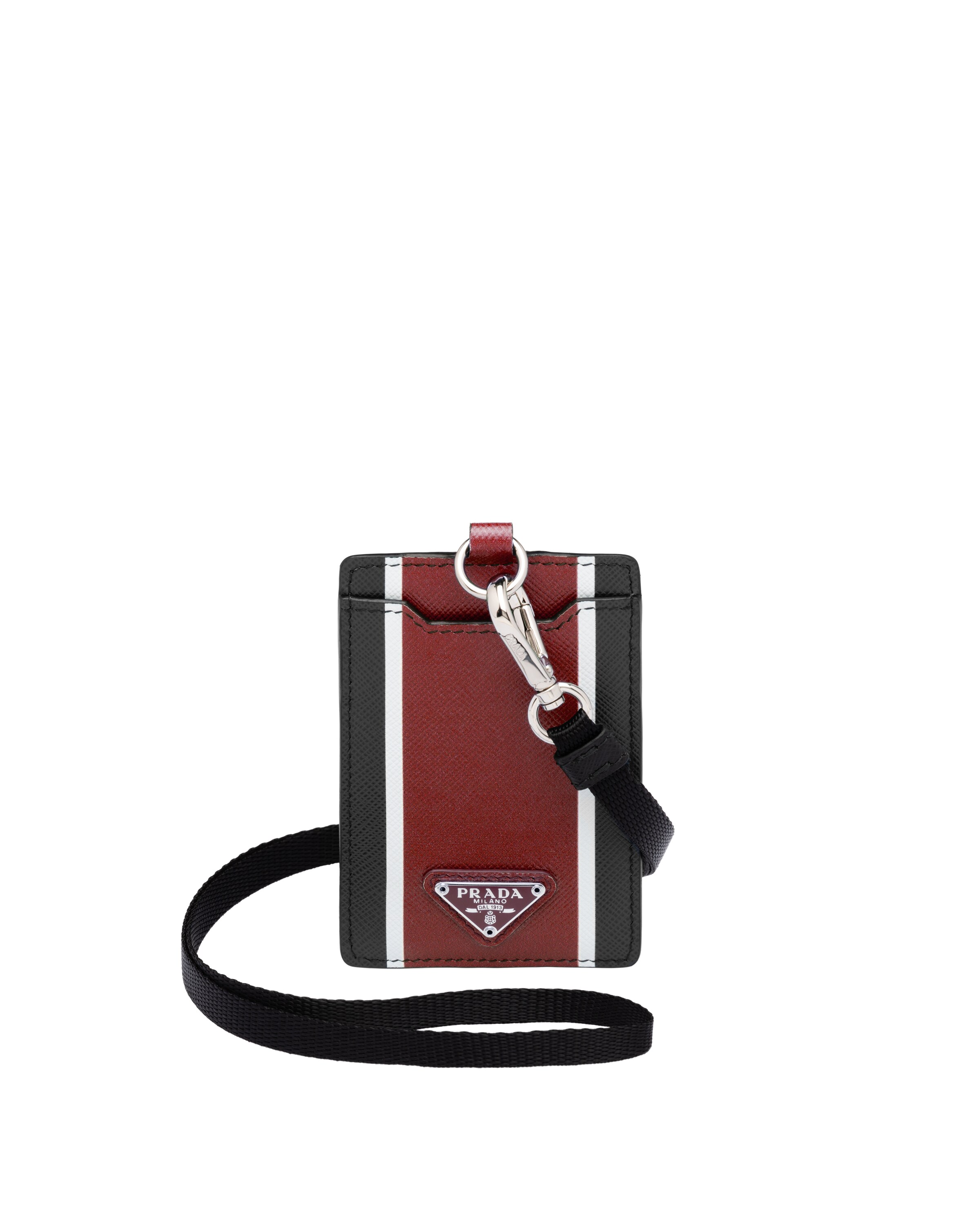 Saffiano leather badge holder Prada