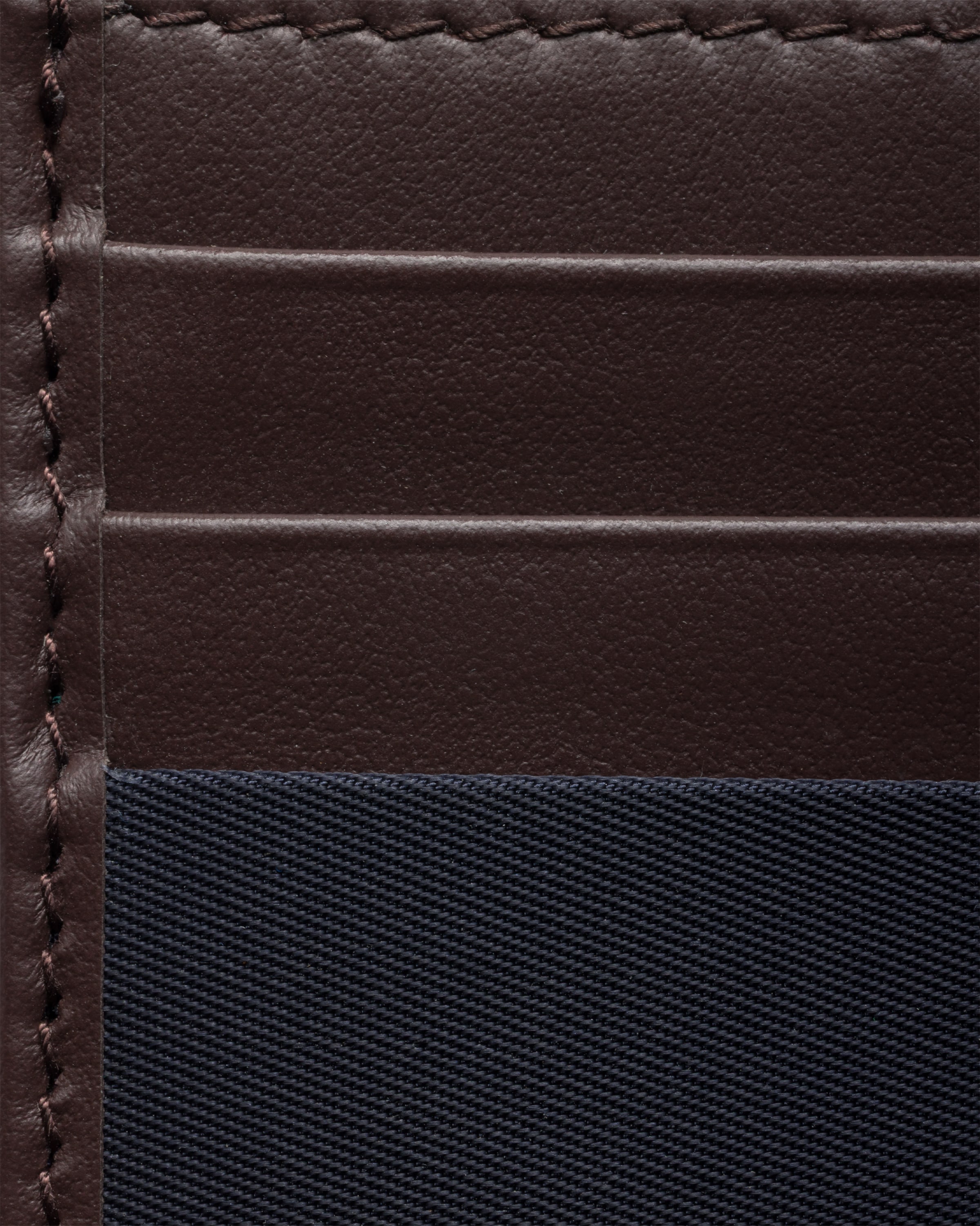 Prada Leather Card Holder Featuring Contrast Panel In Blue