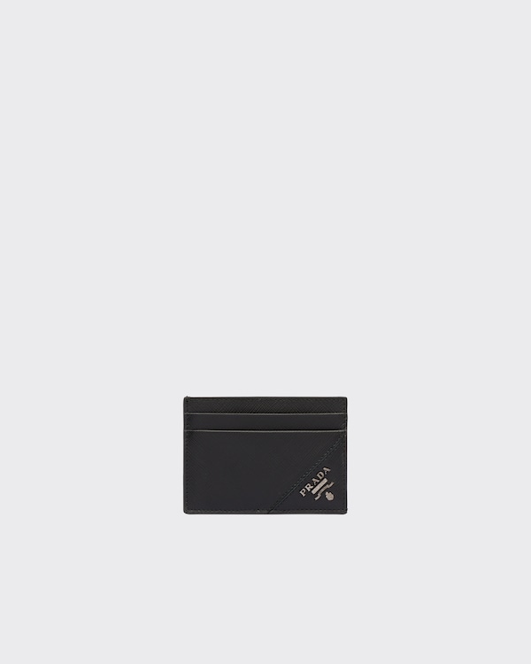 Emerald Green Saffiano Leather Card Holder | PRADA