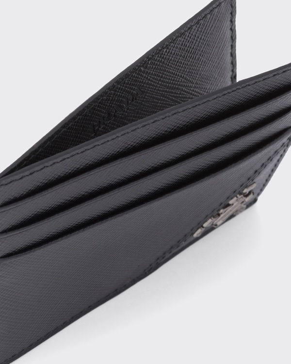 Saffiano Leather Card Holder - Black Saffiano Leather Card Holder - Black