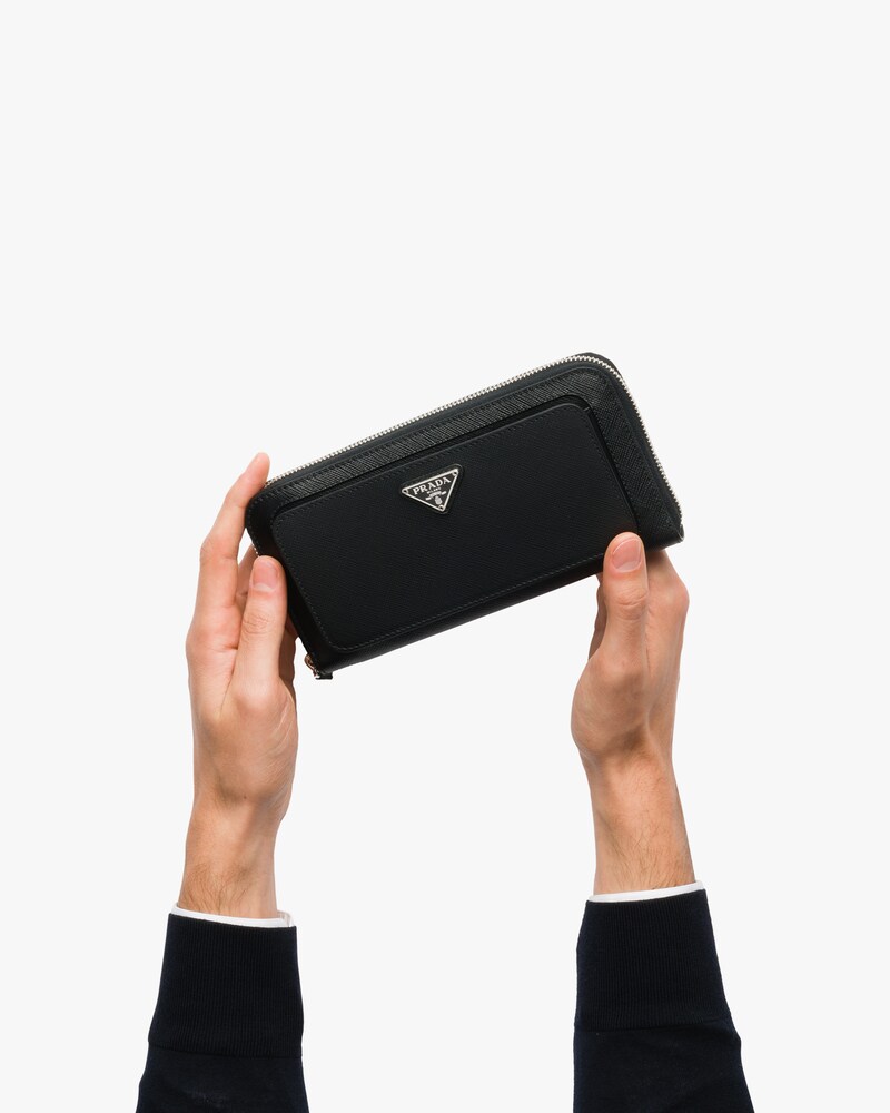 prada zip around wallet