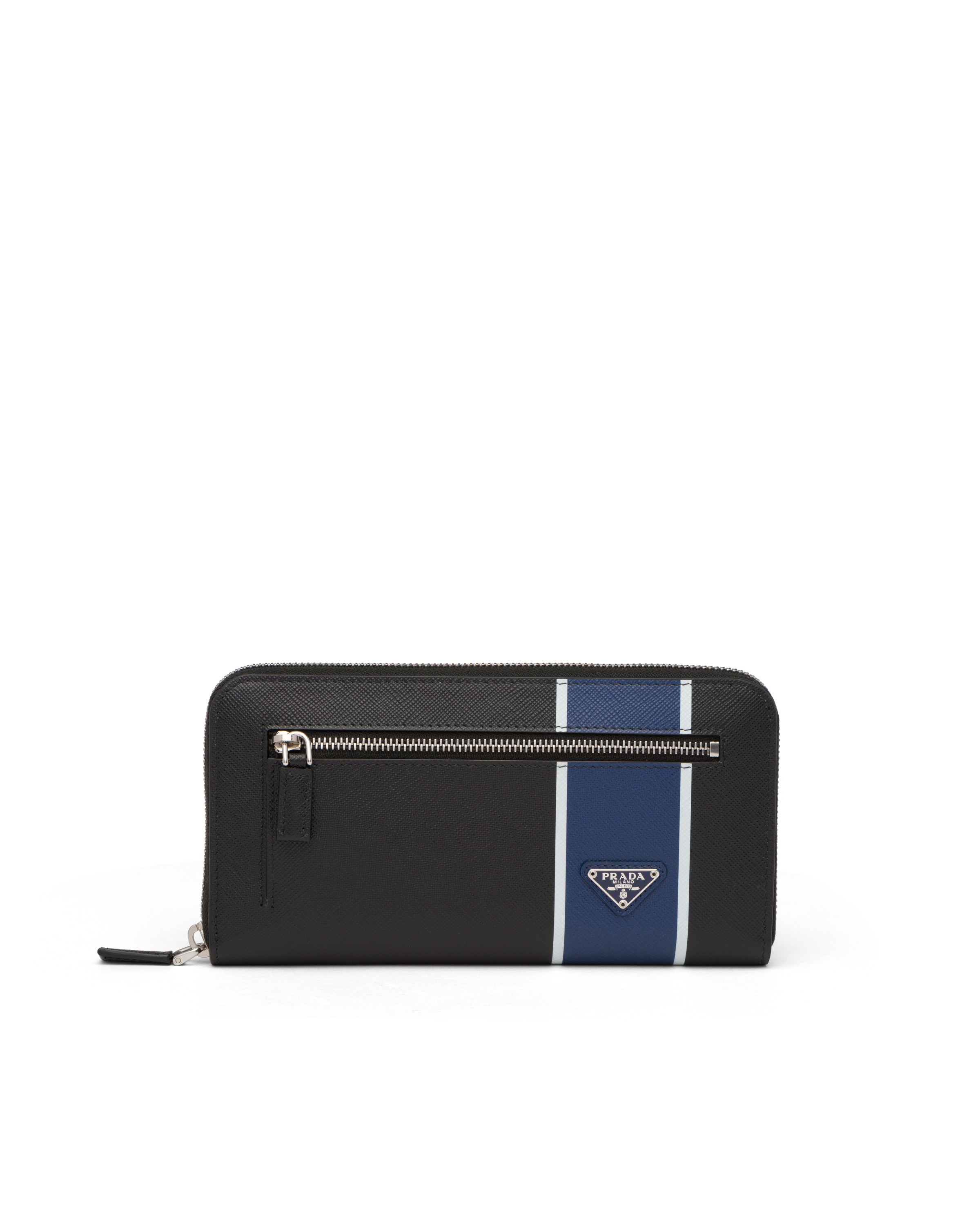 prada saffiano card case with zip compartment