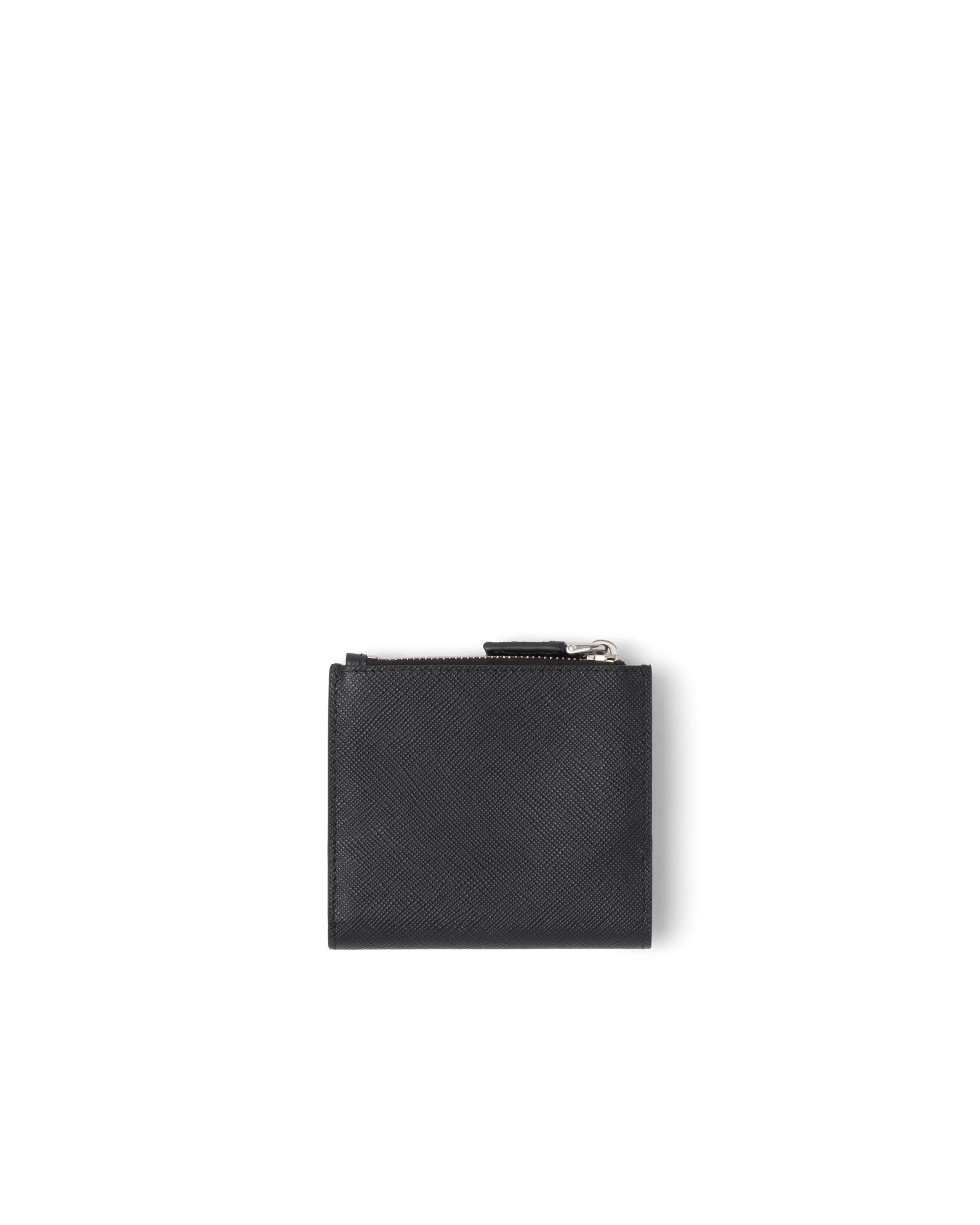 Prada Small Saffiano Leather Wallet In Black