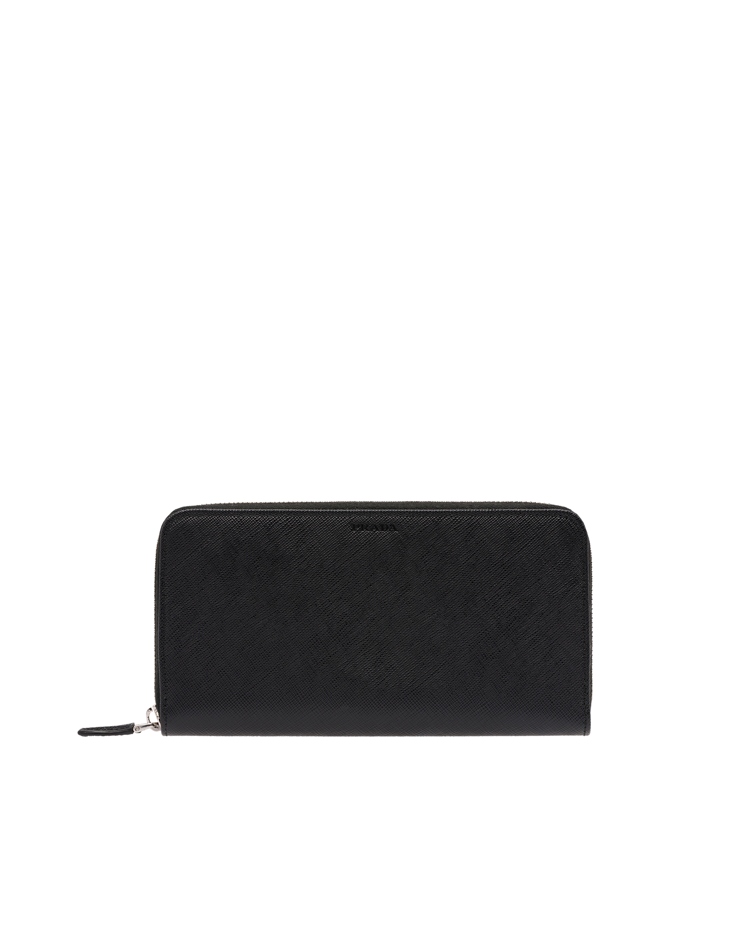 Saffiano Leather Zip Around Wallet | Prada