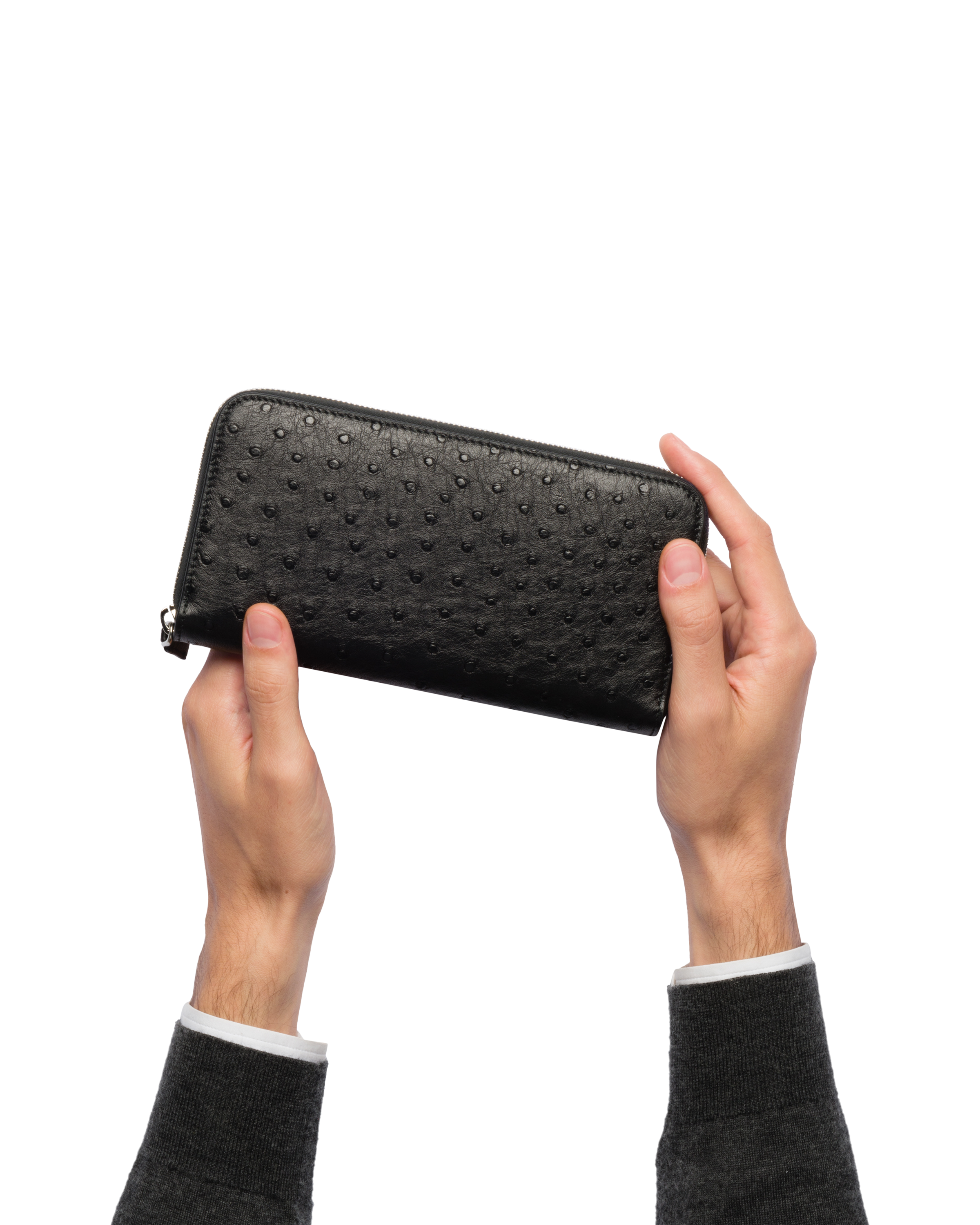 希少 】 PRADA プラダ オーストリッチ レザー 長財布 高級品