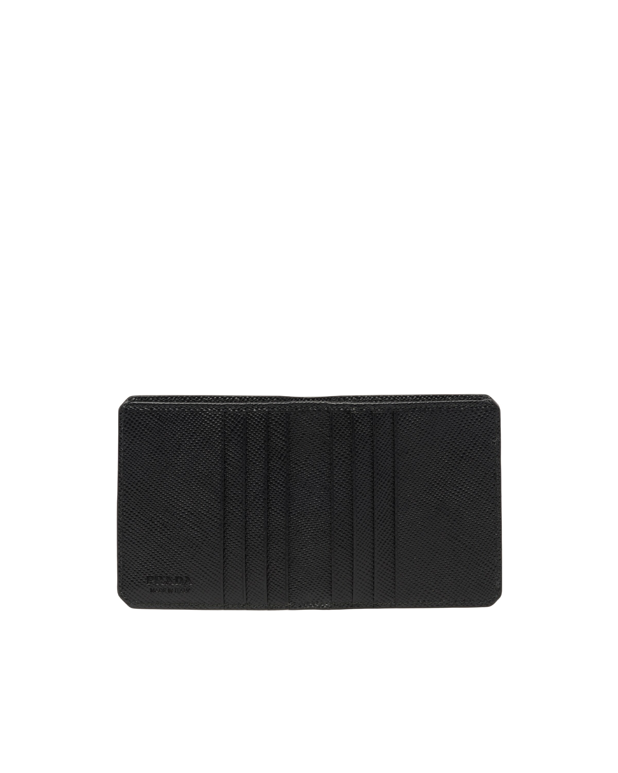 Black Saffiano leather wallet Prada