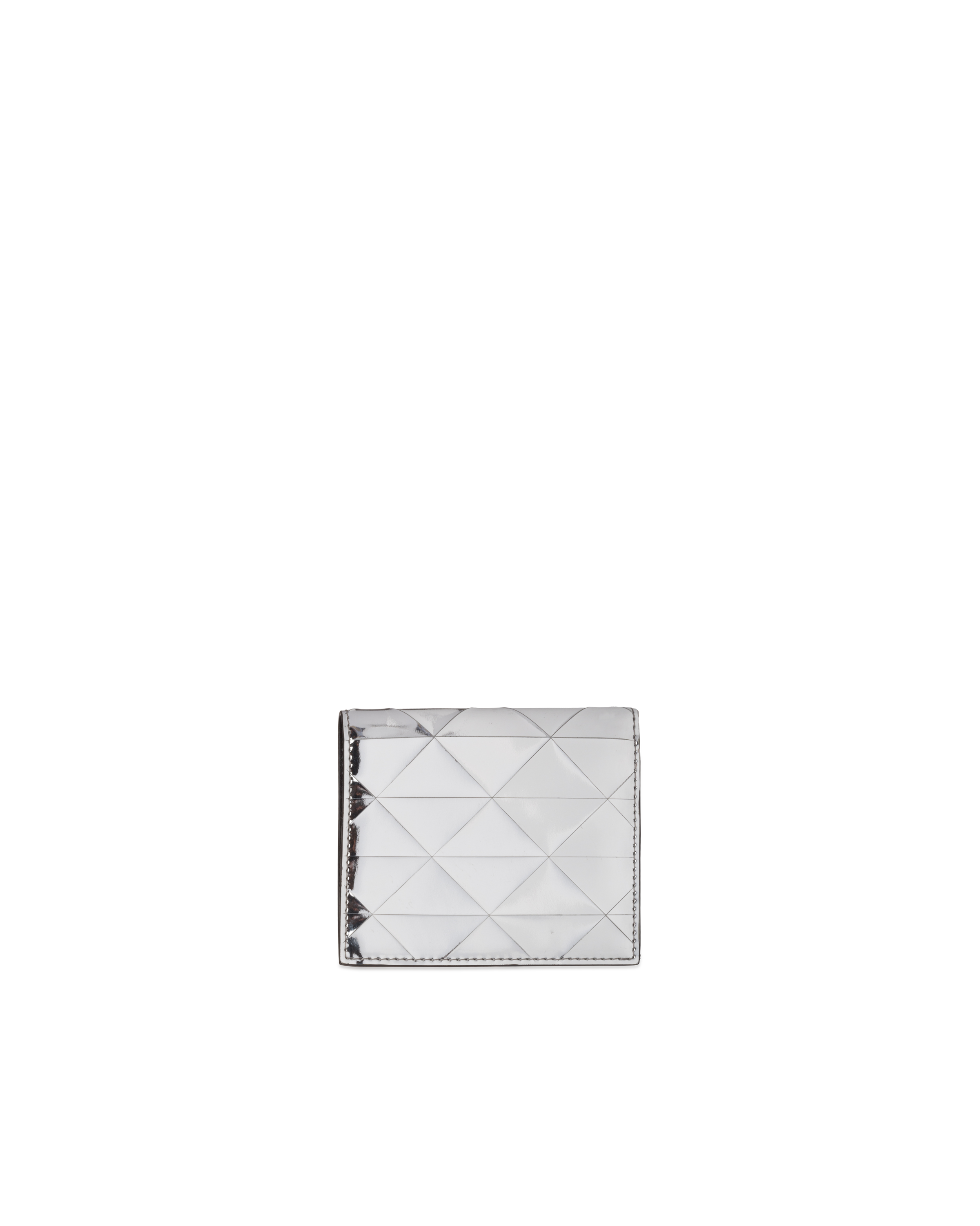 prada wallet silver