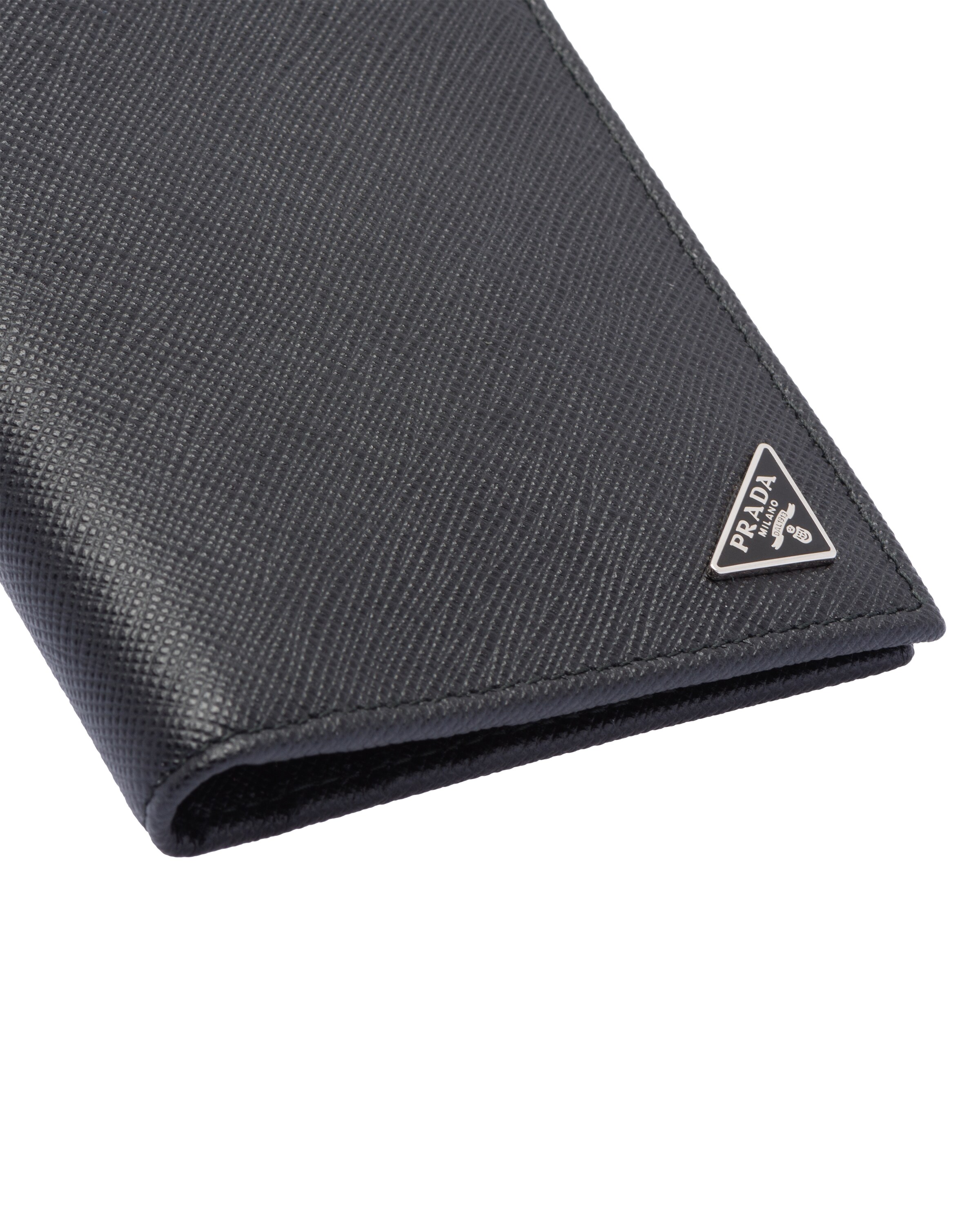 Prada Saffiano Leather Wallet In Black