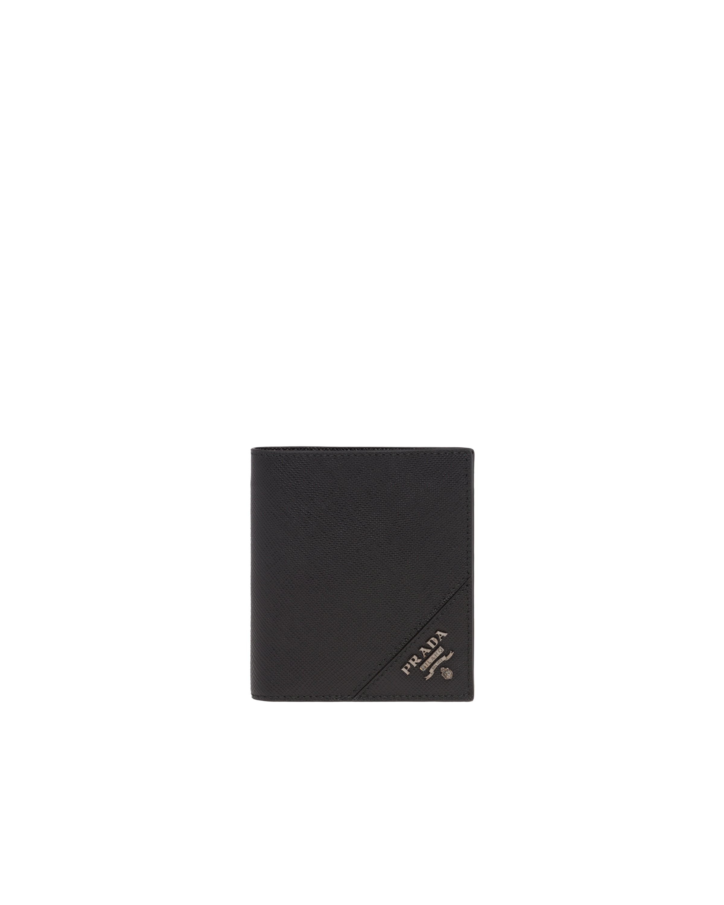 Prada Saffiano Leather Wallet In Black