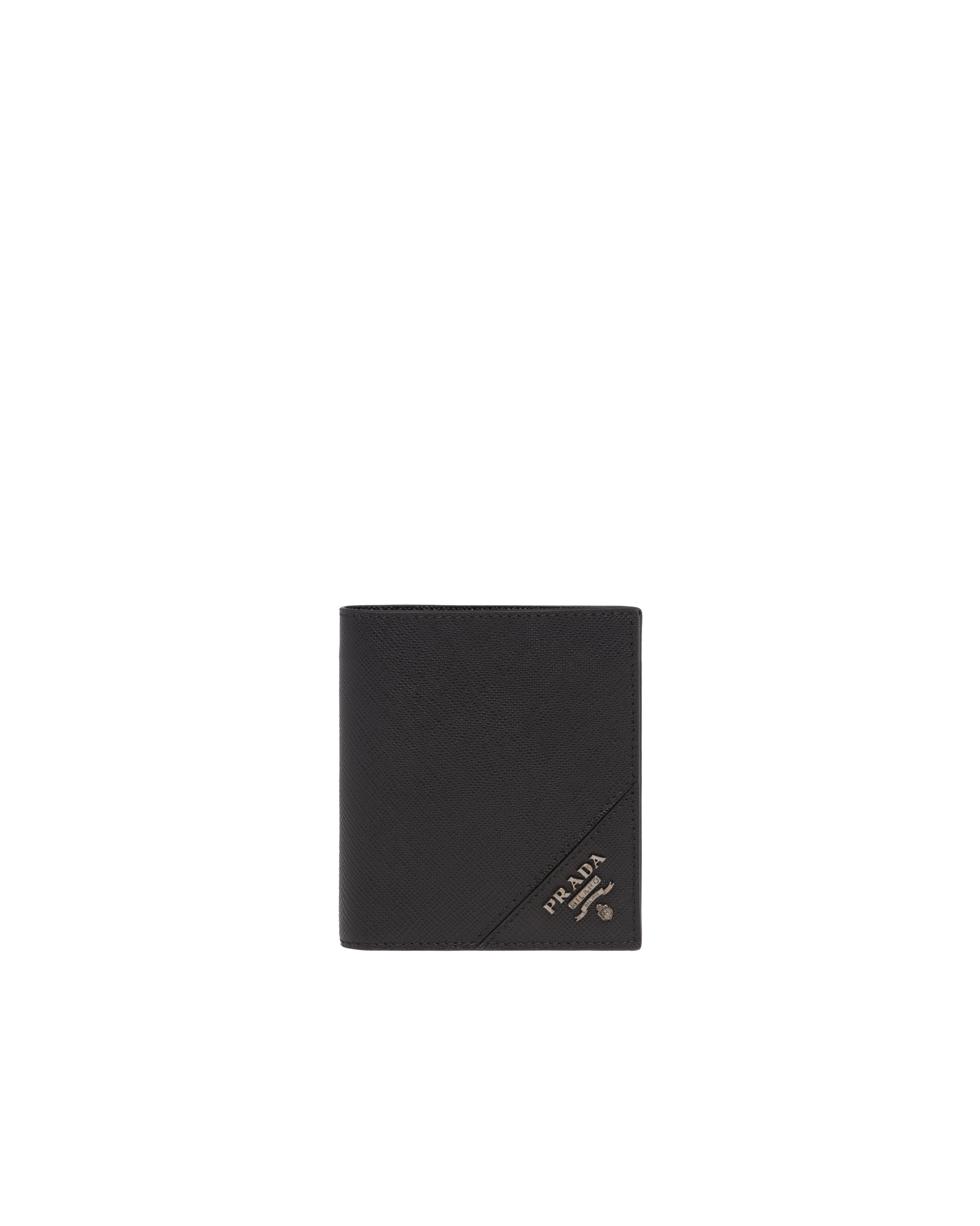 Prada Saffiano Leather Wallet In Black