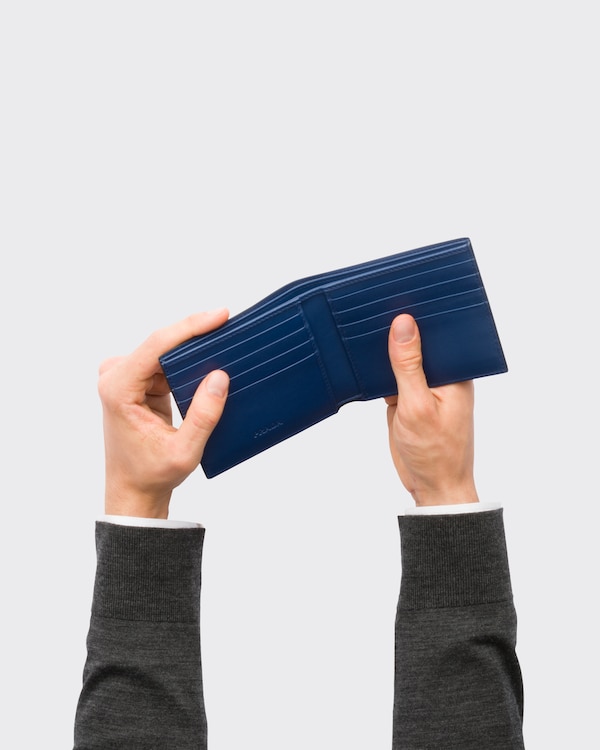 Ostrich leather wallet - Bluette Ostrich leather wallet - Bluette