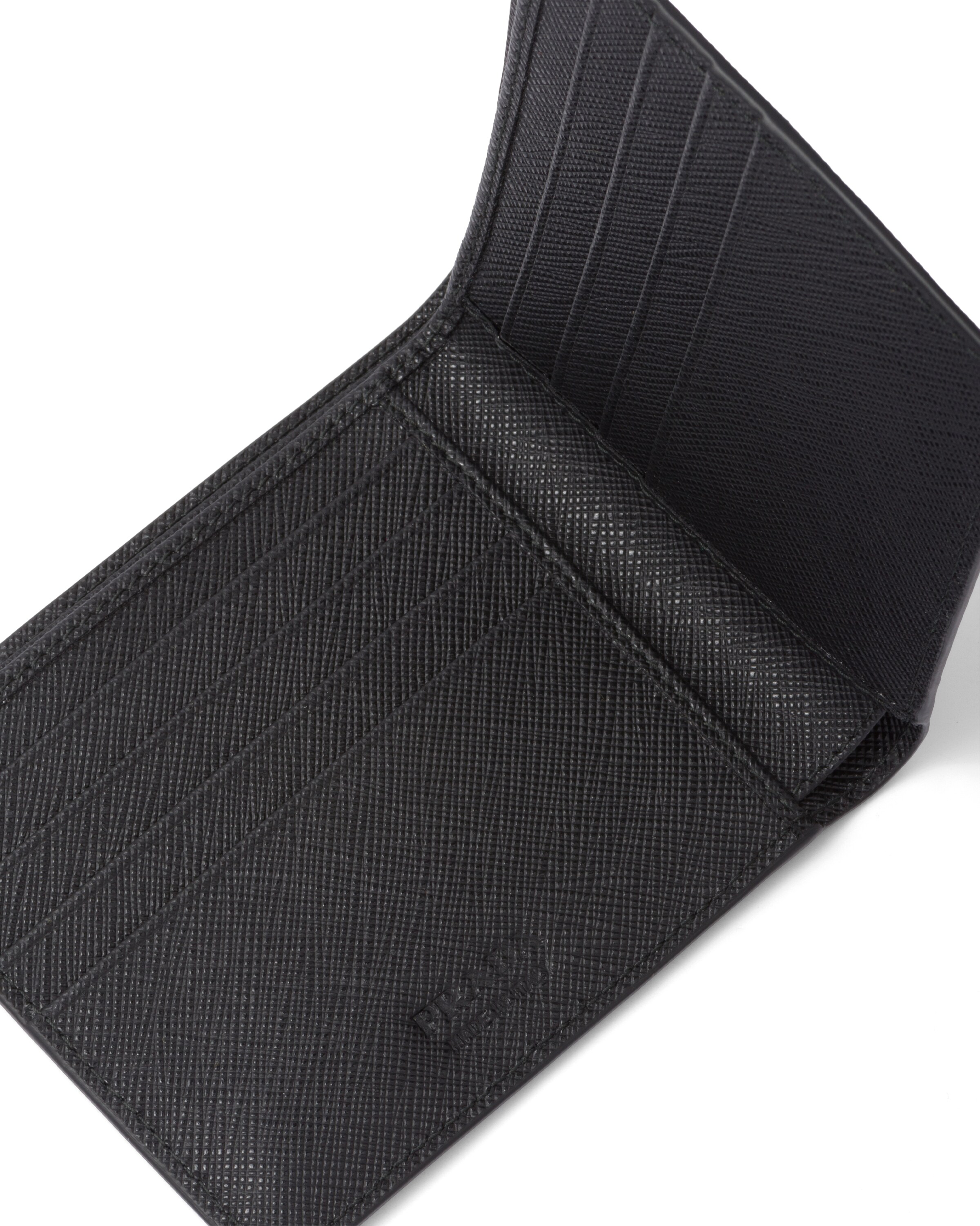 Prada Saffiano Leather Wallet In Black