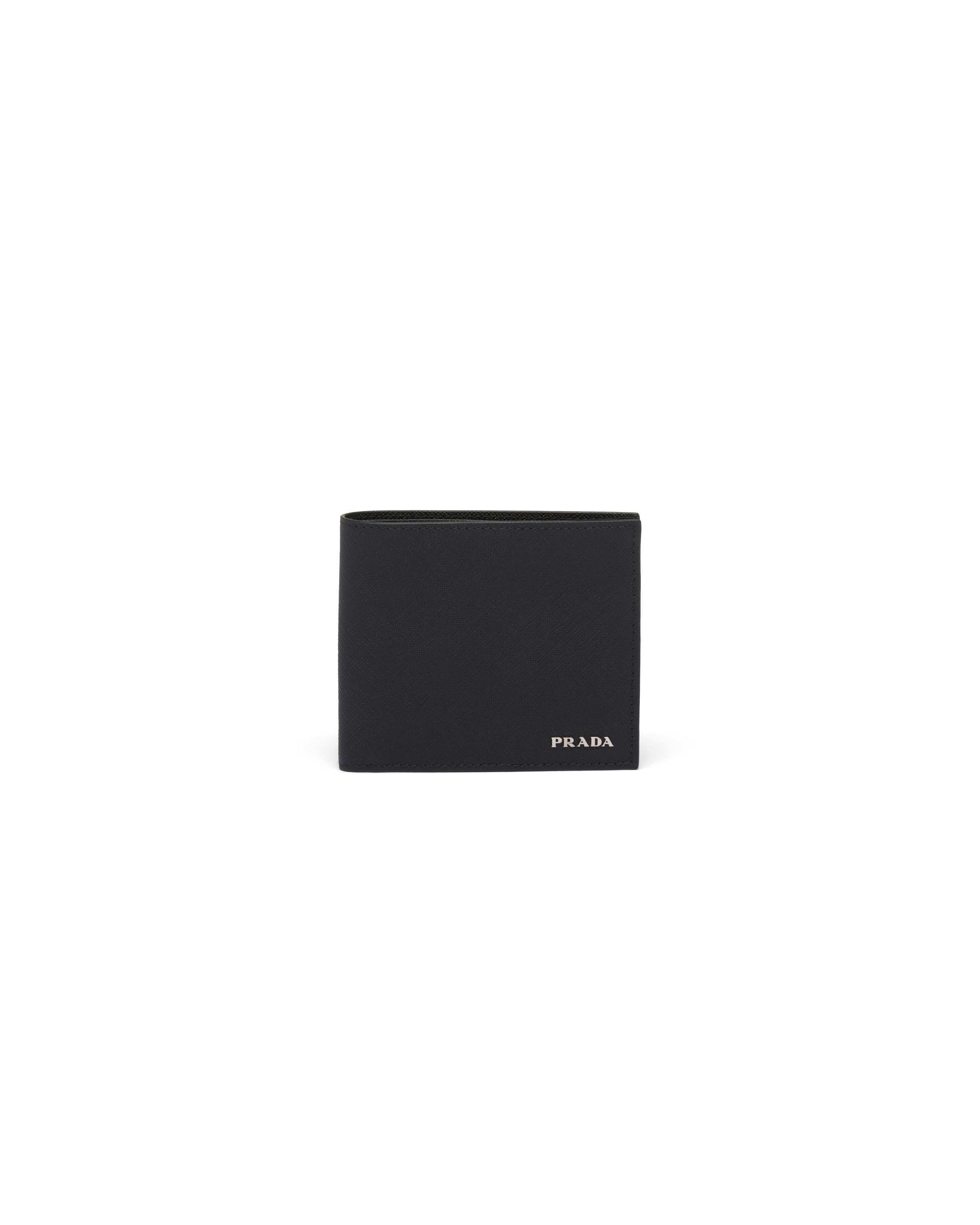 Prada Saffiano Leather Wallet In Black