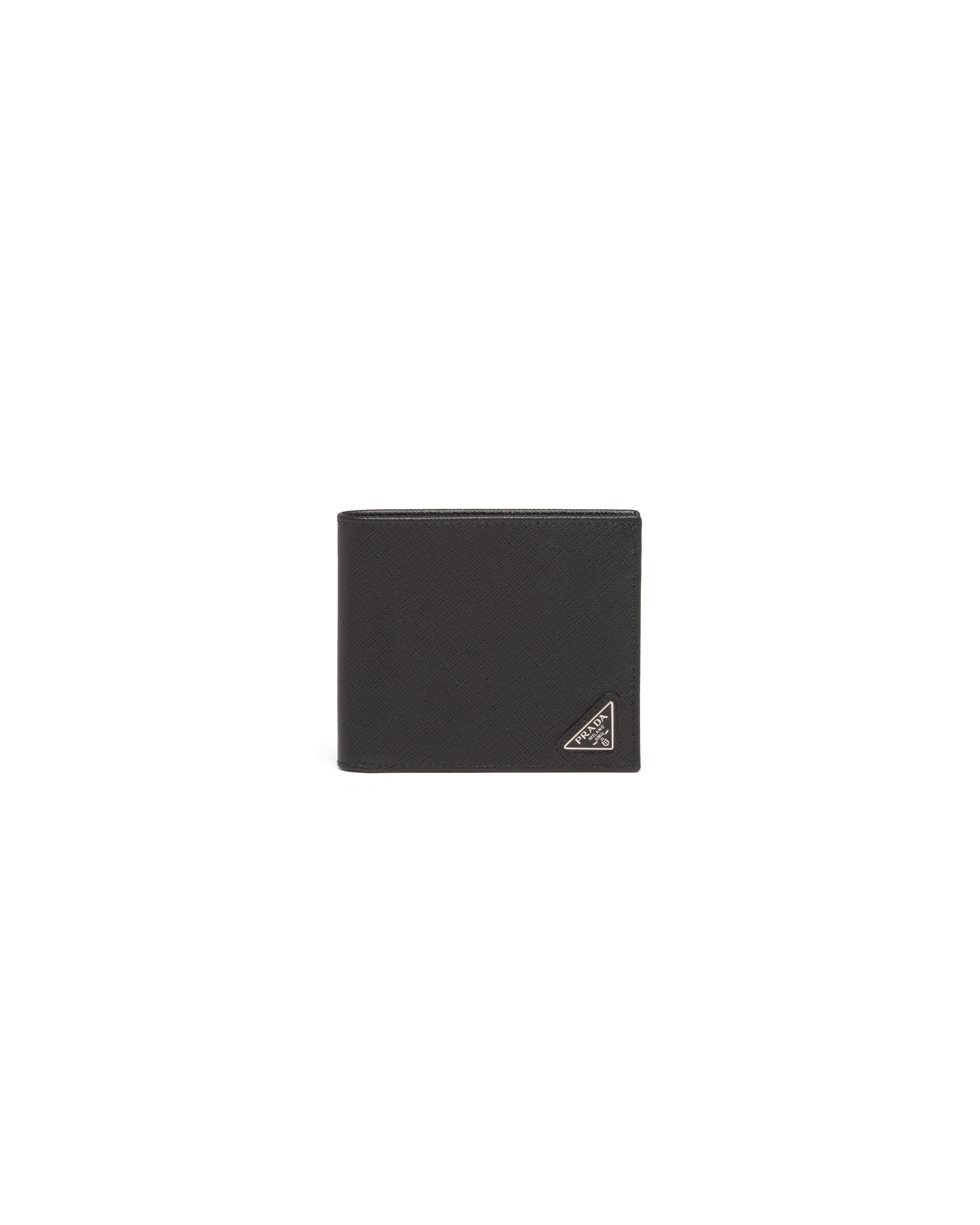 Prada Saffiano Leather Wallet In Black