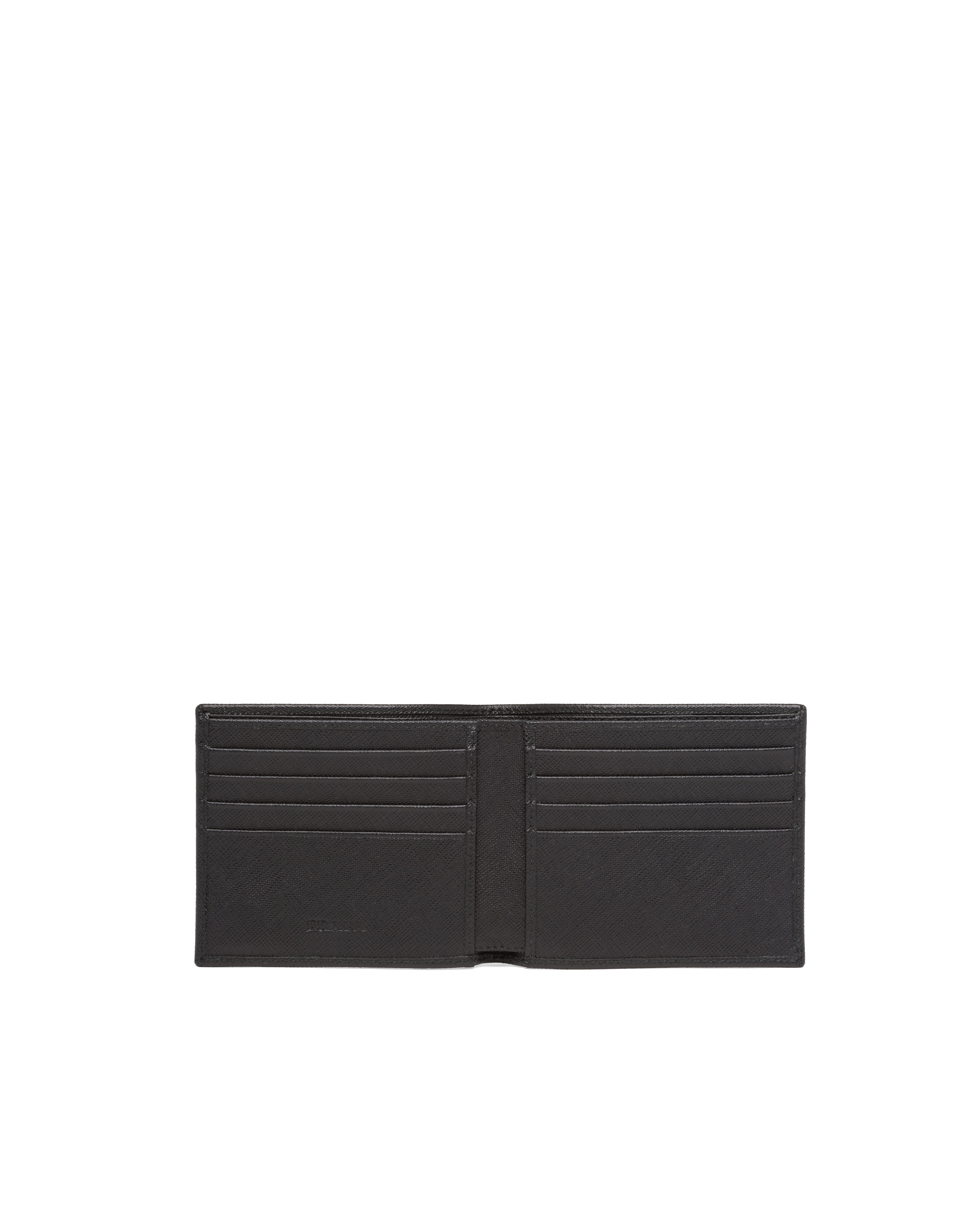 Prada Saffiano Leather Wallet In Black