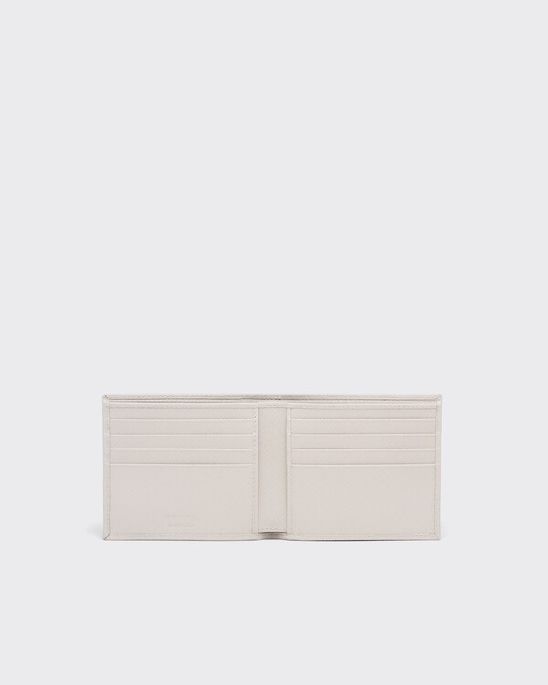 Saffiano Leather Wallet - Chalk White Saffiano Leather Wallet - Chalk White