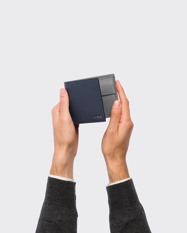 محفظة من جلد سافيانو مع محفظة للنقود المعدنية - أزرق بلطيقي/رمادي رخامي محفظة من جلد سافيانو مع محفظة للنقود المعدنية - أزرق بلطيقي/رمادي رخامي