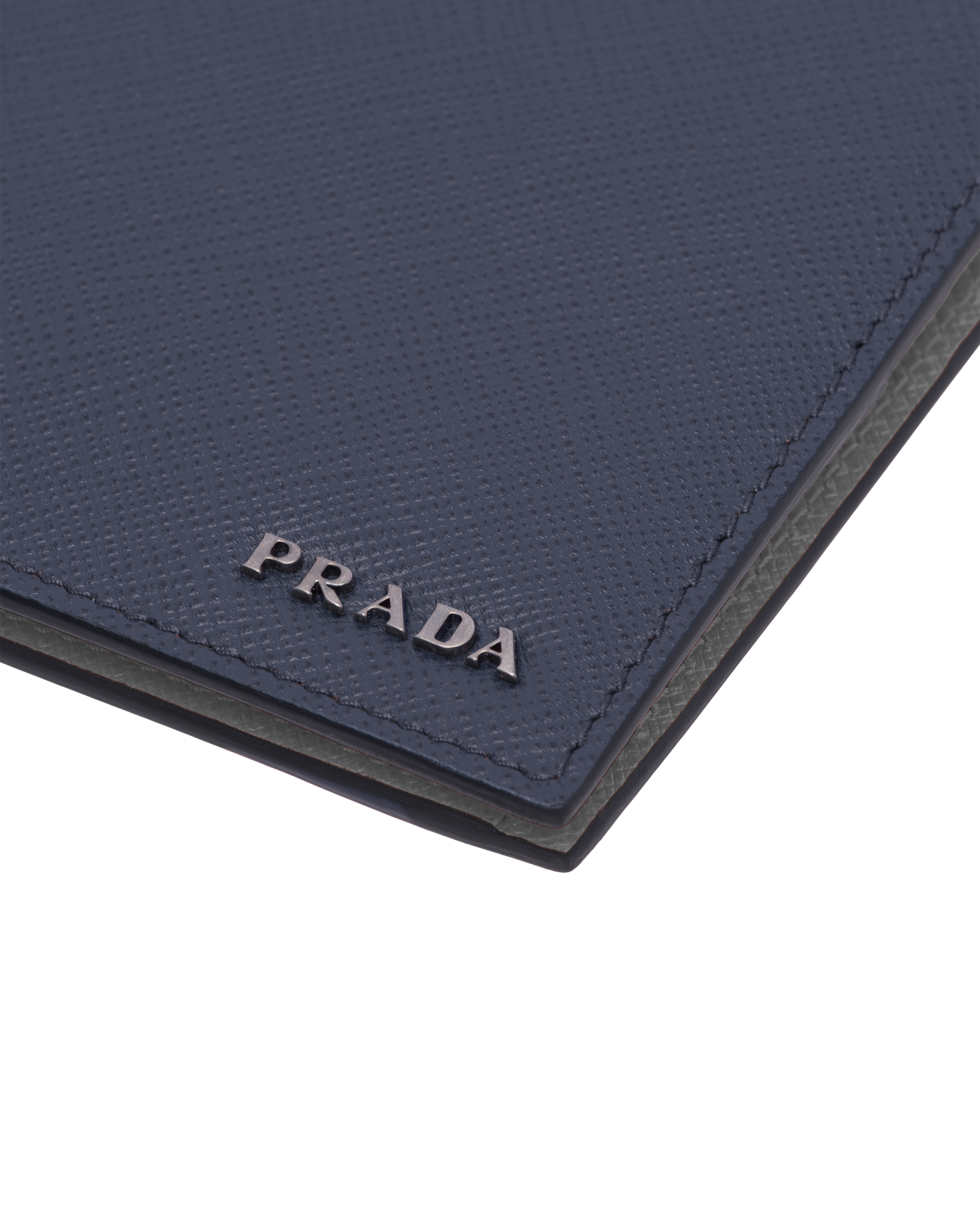 Baltic Blue/marble Gray Saffiano Leather Wallet | PRADA Baltic Blue/marble Gray Saffiano Leather Wallet | PRADA