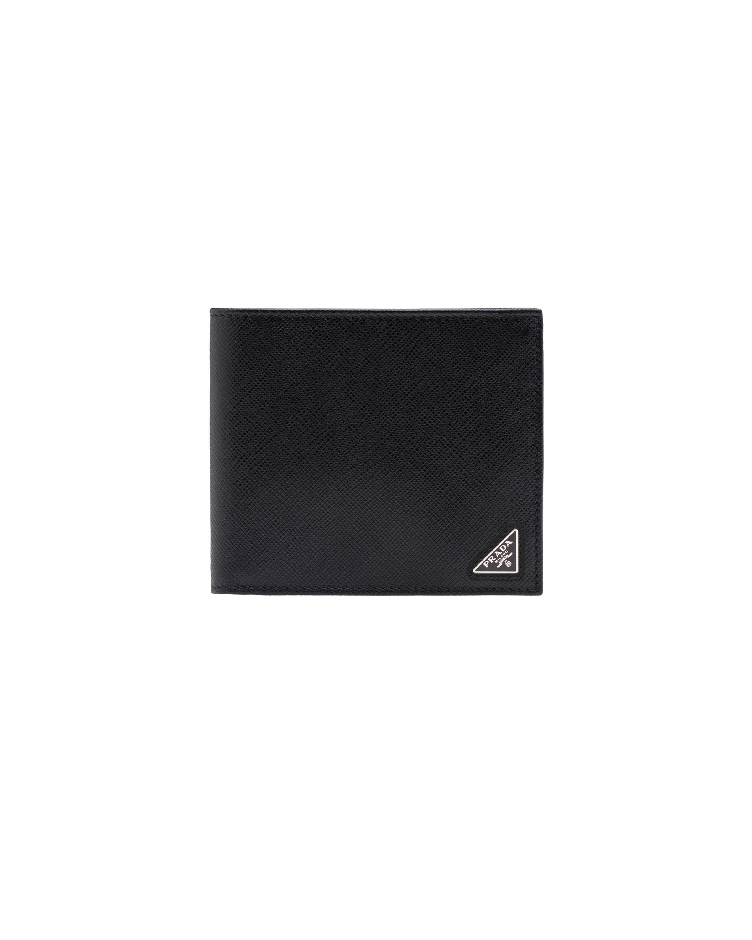 prada saffiano metal nero wallet