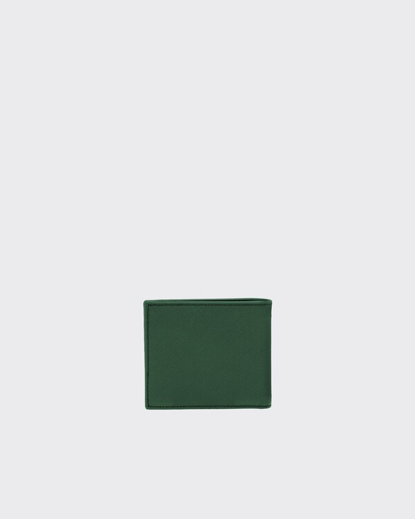 Saffiano Leather Wallet with coin purse - Emerald Green Saffiano Leather Wallet with coin purse - Emerald Green