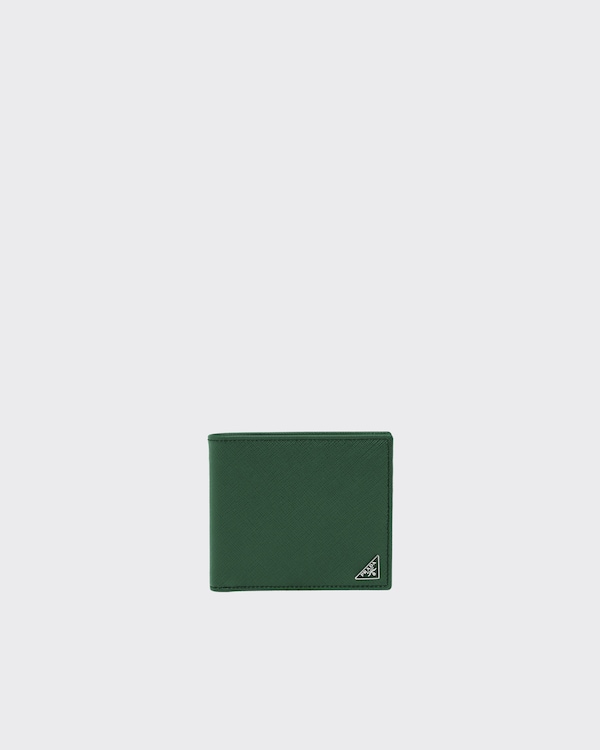 Saffiano Leather Wallet with coin purse - Emerald Green Saffiano Leather Wallet with coin purse - Emerald Green