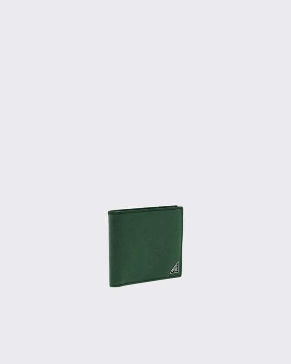 Saffiano Leather Wallet with coin purse - Emerald Green Saffiano Leather Wallet with coin purse - Emerald Green