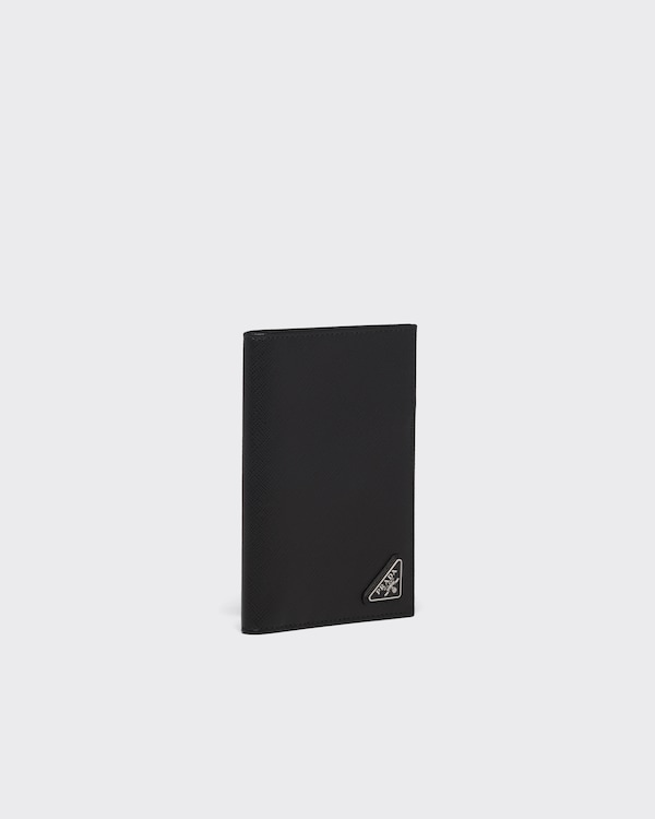 Saffiano leather passport holder - Black Saffiano leather passport holder - Black
