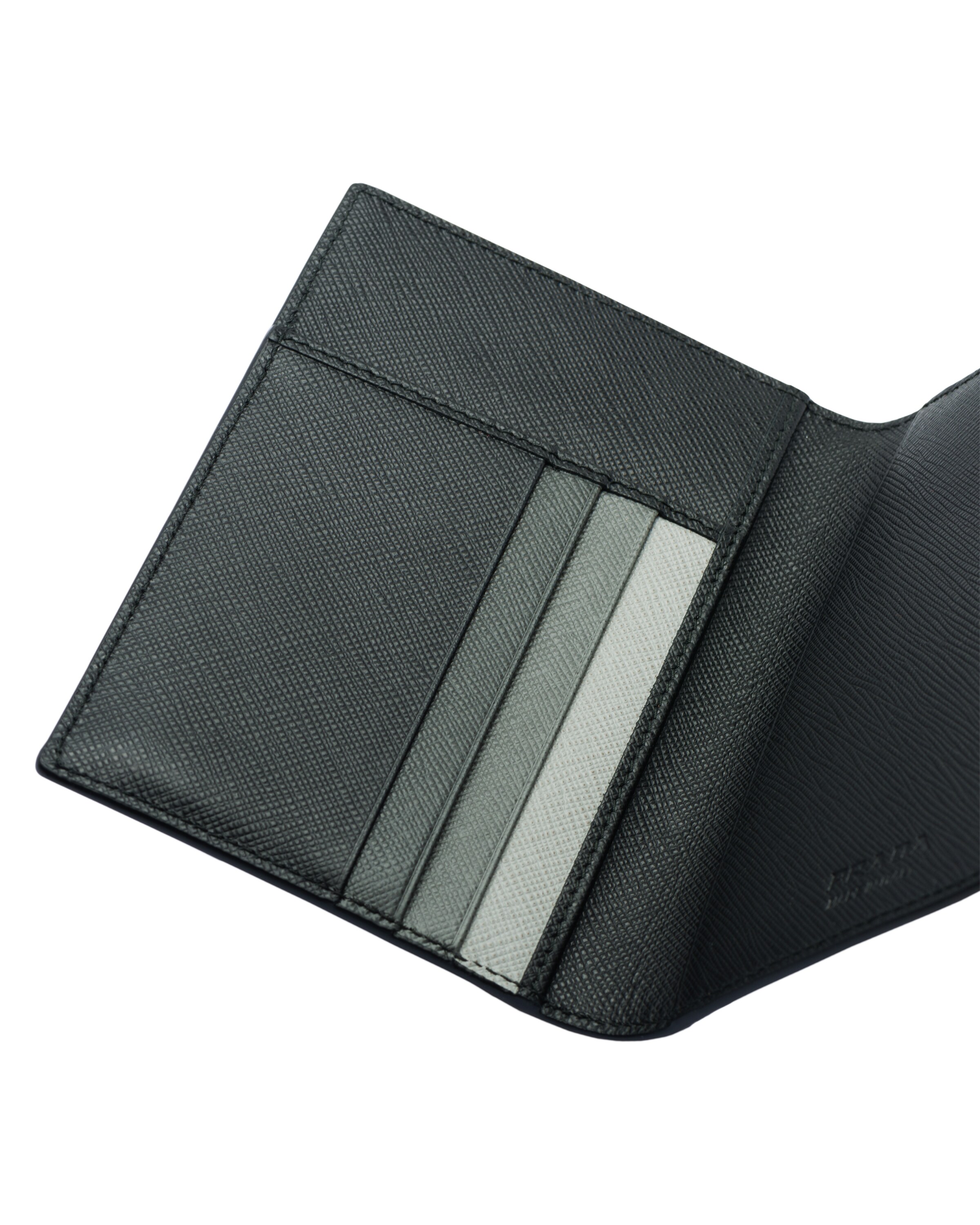 Black Saffiano leather passport holder Prada