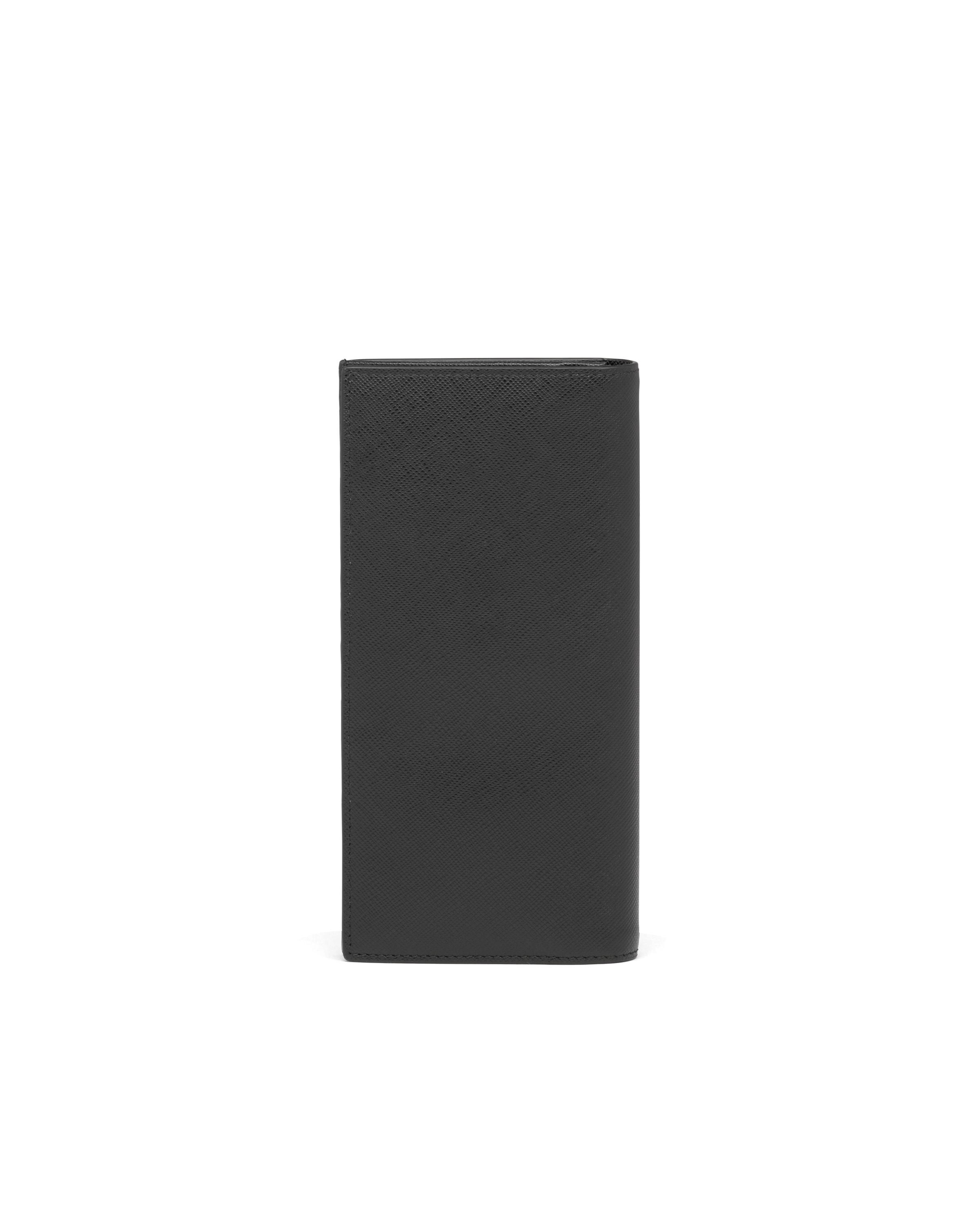Prada Large Saffiano Leather Wallet In Black