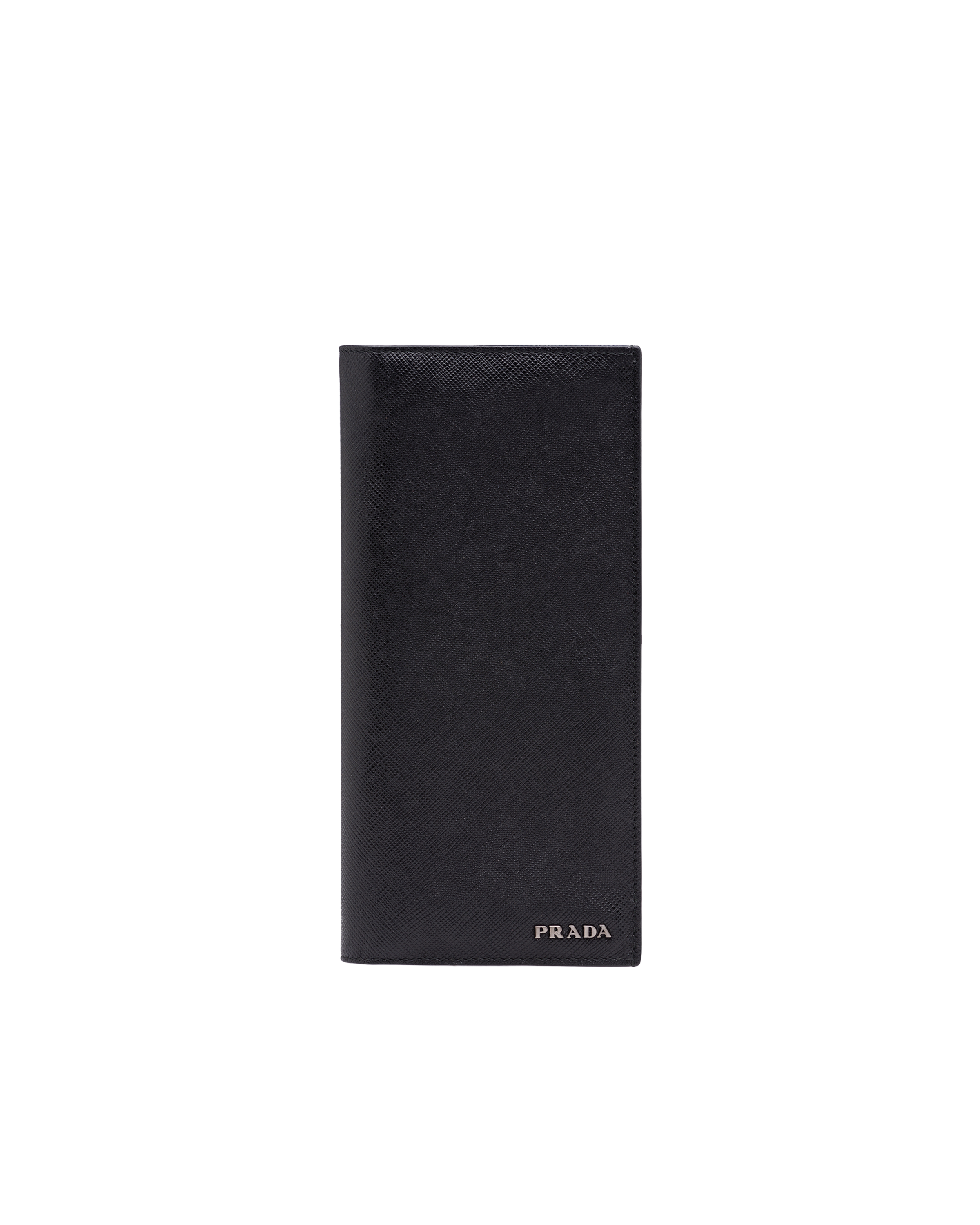 ブラック/ネイビー サフィアーノレザー財布 | PRADA