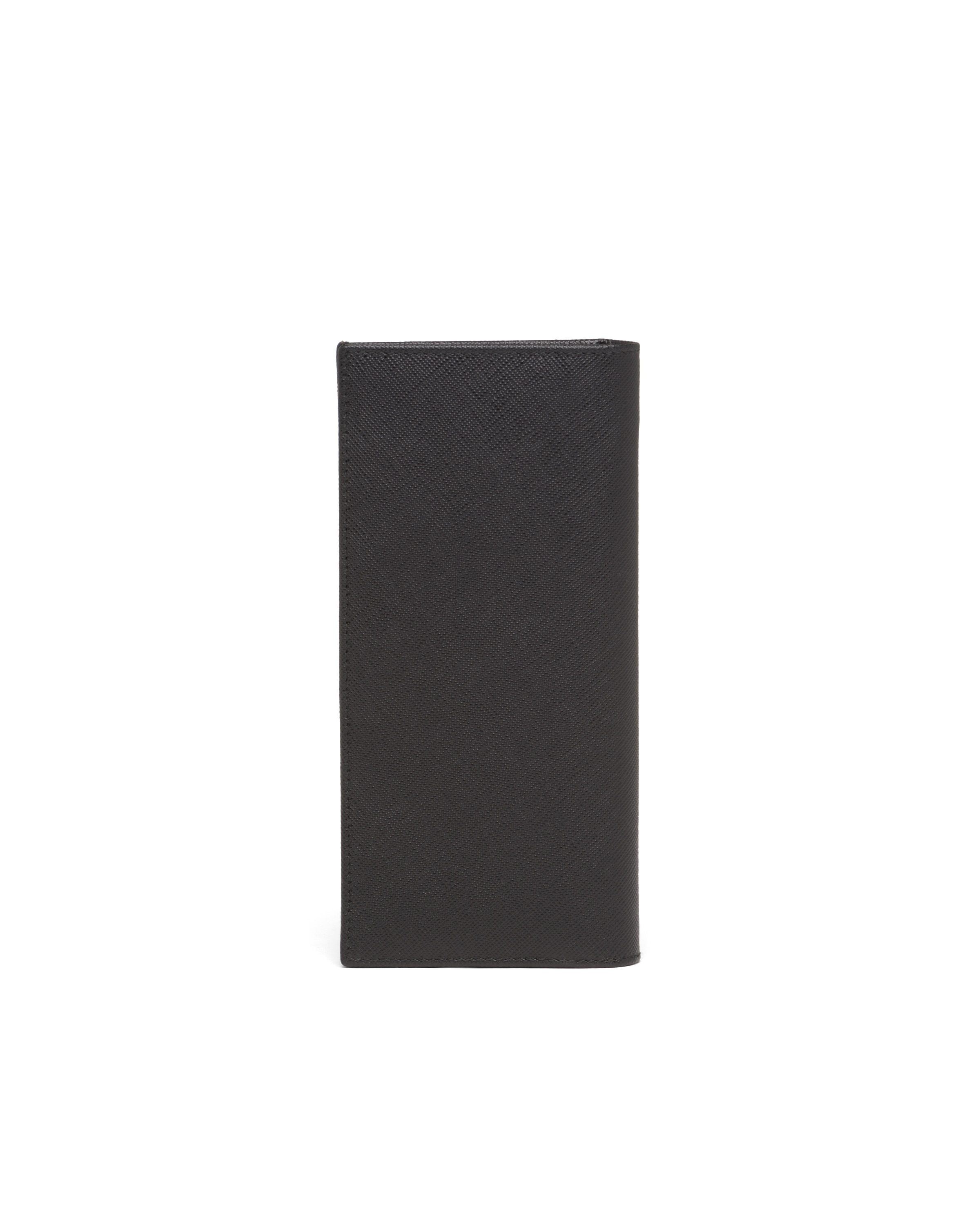 Prada Saffiano Leather Portfolio In Black