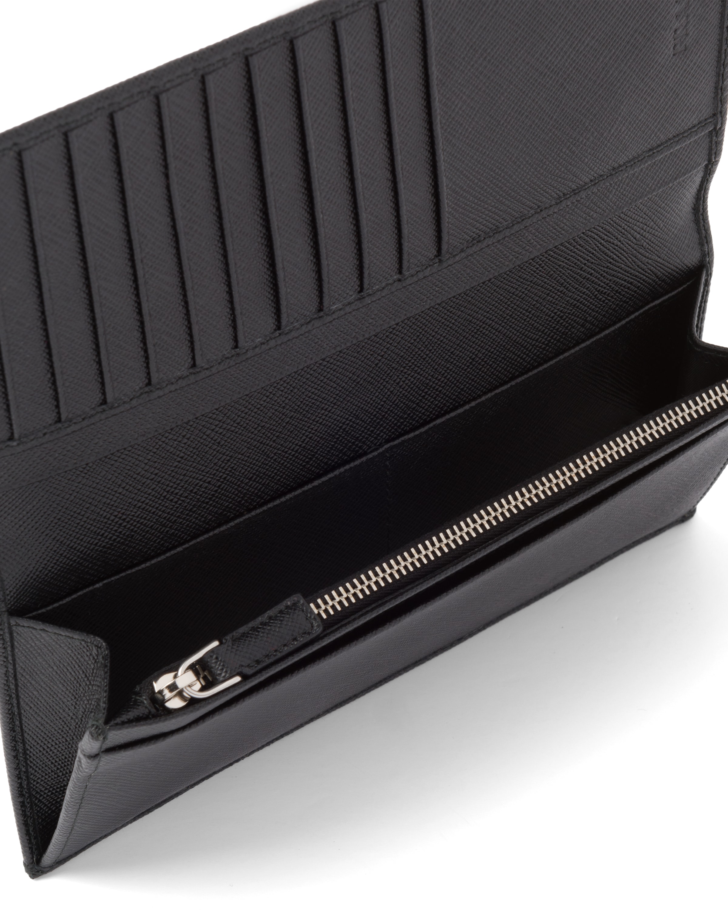 Prada Saffiano Leather Portfolio In Black
