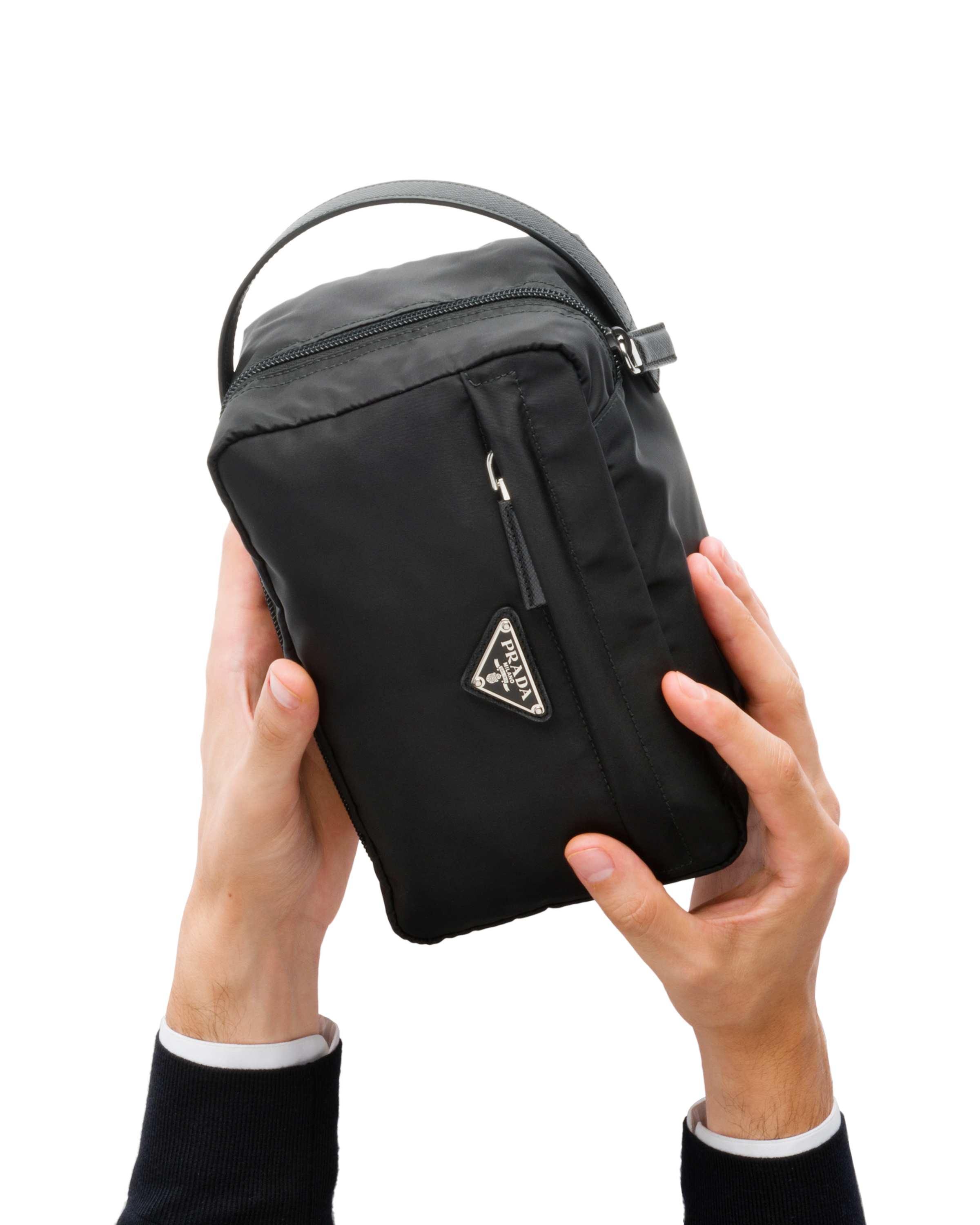 prada black nylon pouch