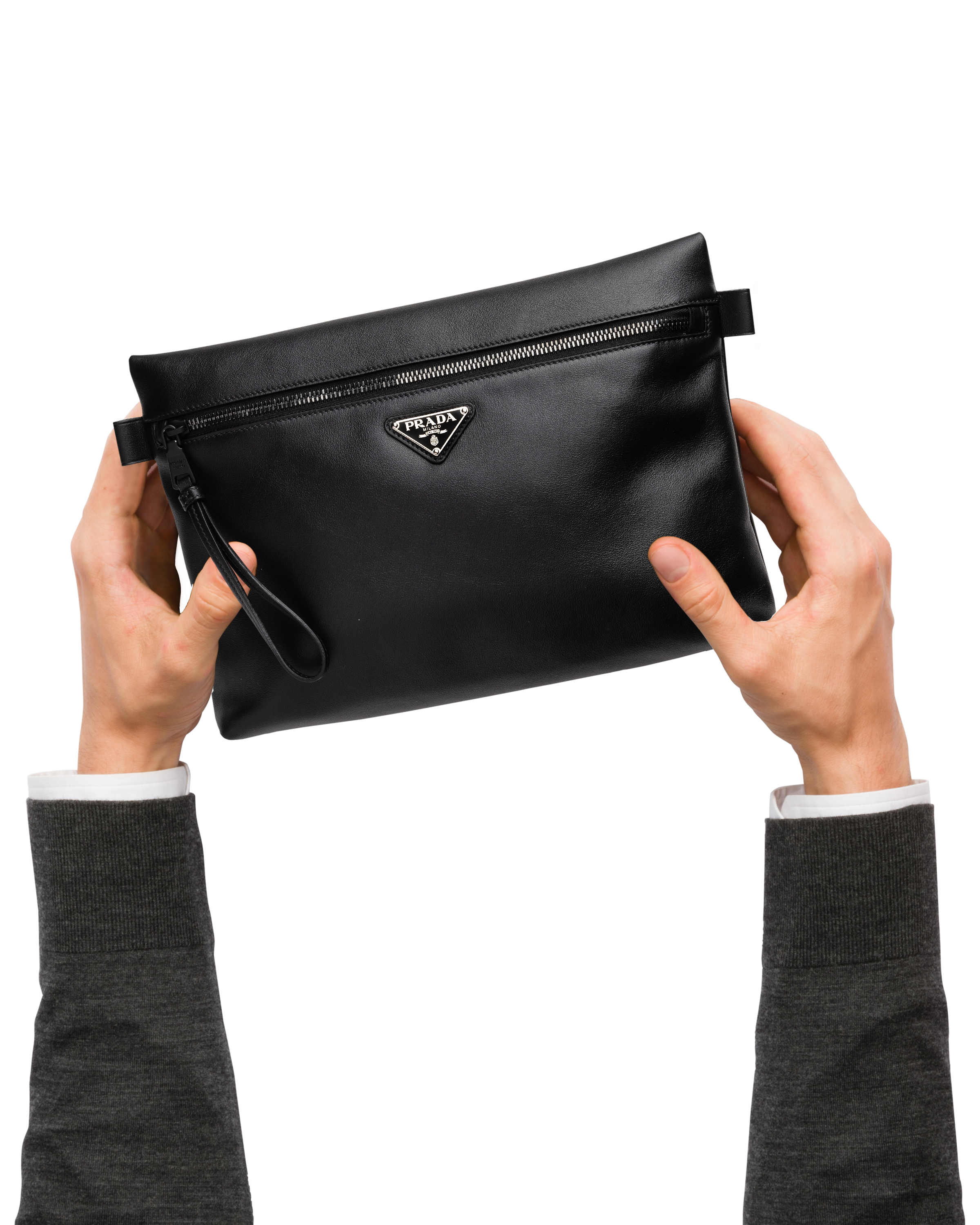 prada leather pouch