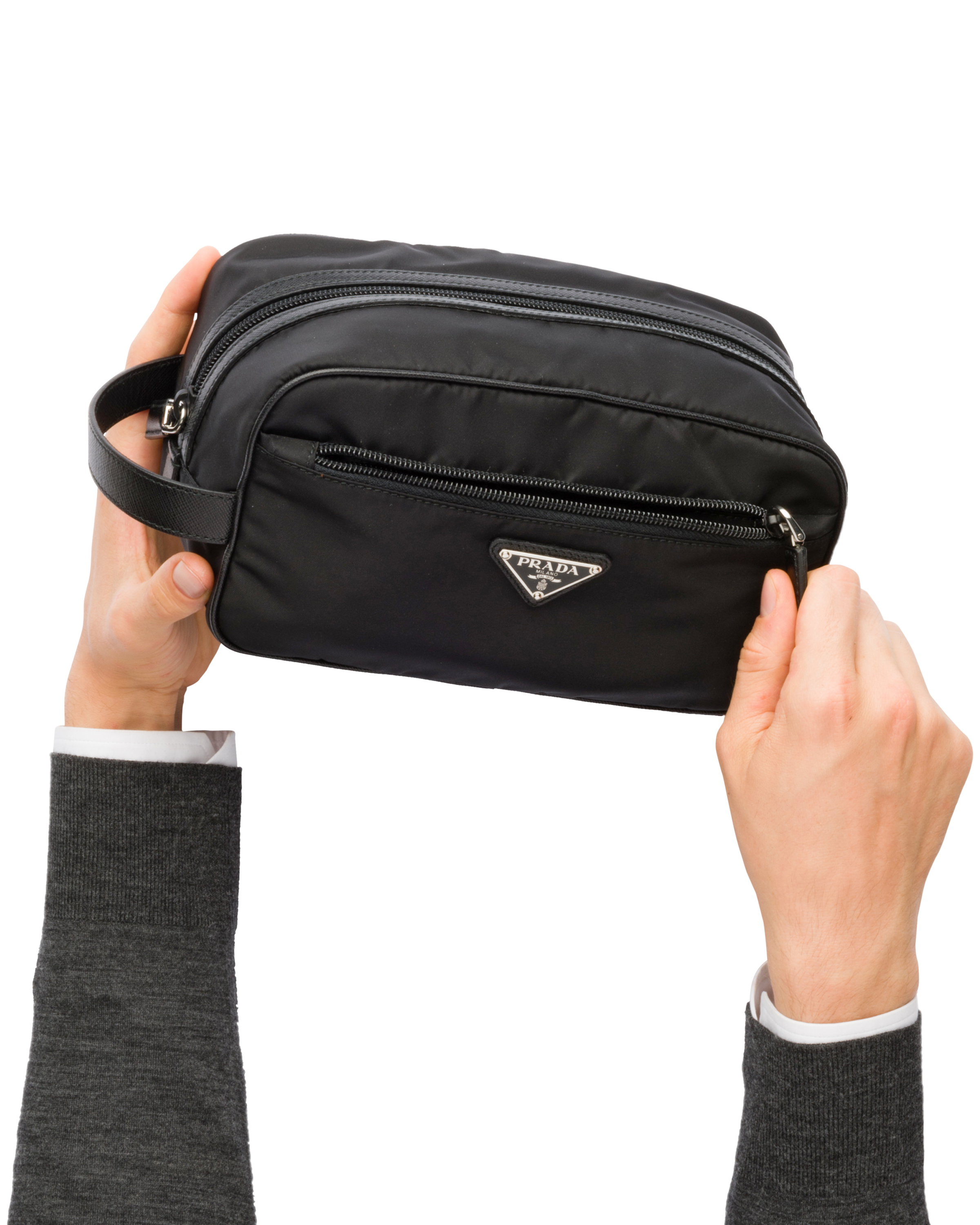 Saffiano leather travel pouch | Prada