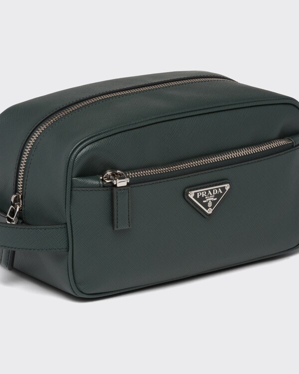 حقيبة سفر صغيرة من جلد "سافيانو" - أخضر زمردي حقيبة سفر صغيرة من جلد "سافيانو" - أخضر زمردي