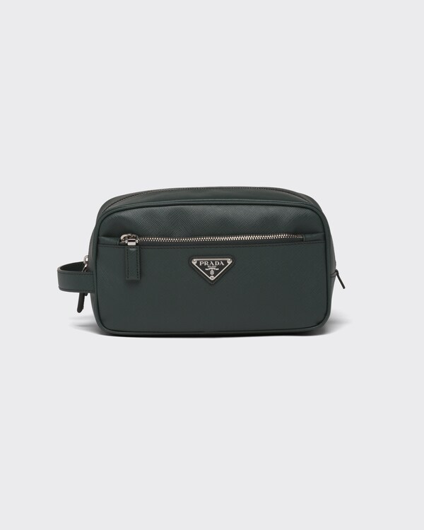 حقيبة سفر صغيرة من جلد "سافيانو" - أخضر زمردي حقيبة سفر صغيرة من جلد "سافيانو" - أخضر زمردي