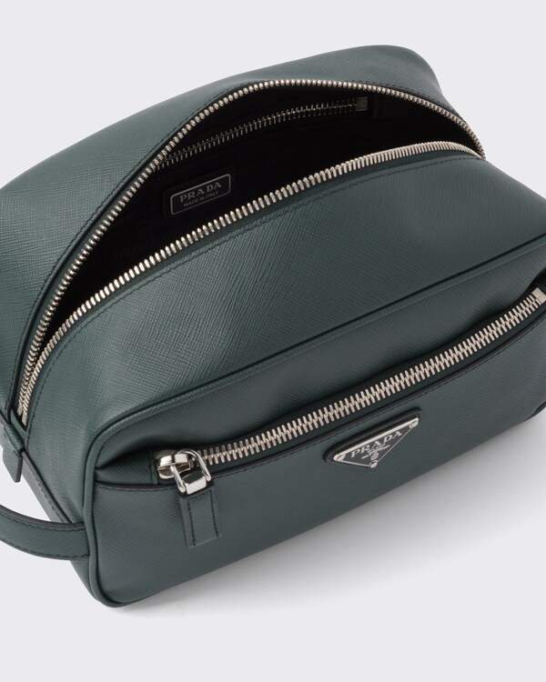 حقيبة سفر صغيرة من جلد "سافيانو" - أخضر زمردي حقيبة سفر صغيرة من جلد "سافيانو" - أخضر زمردي