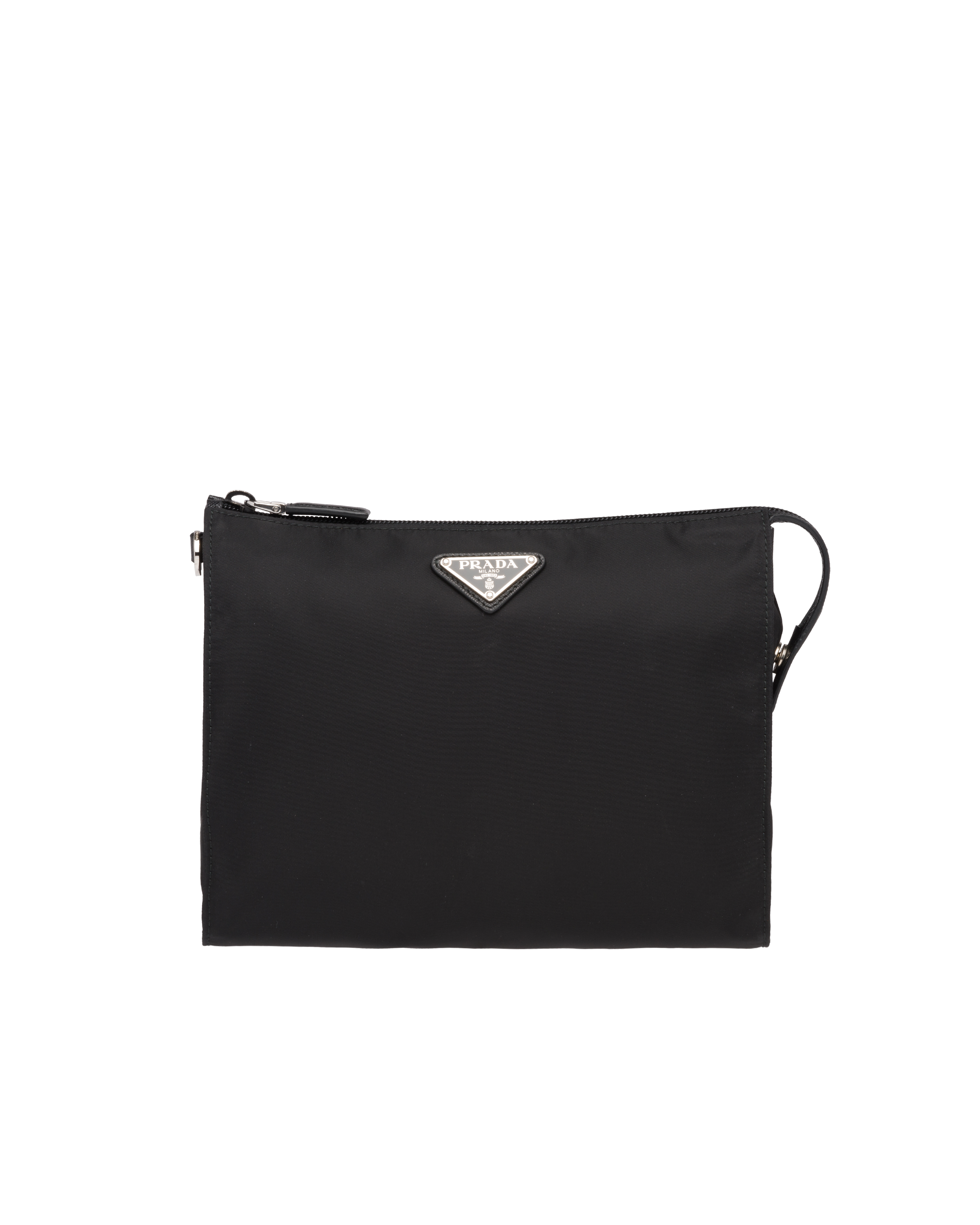 Black Re-Nylon and Saffiano leather necessaire | Prada