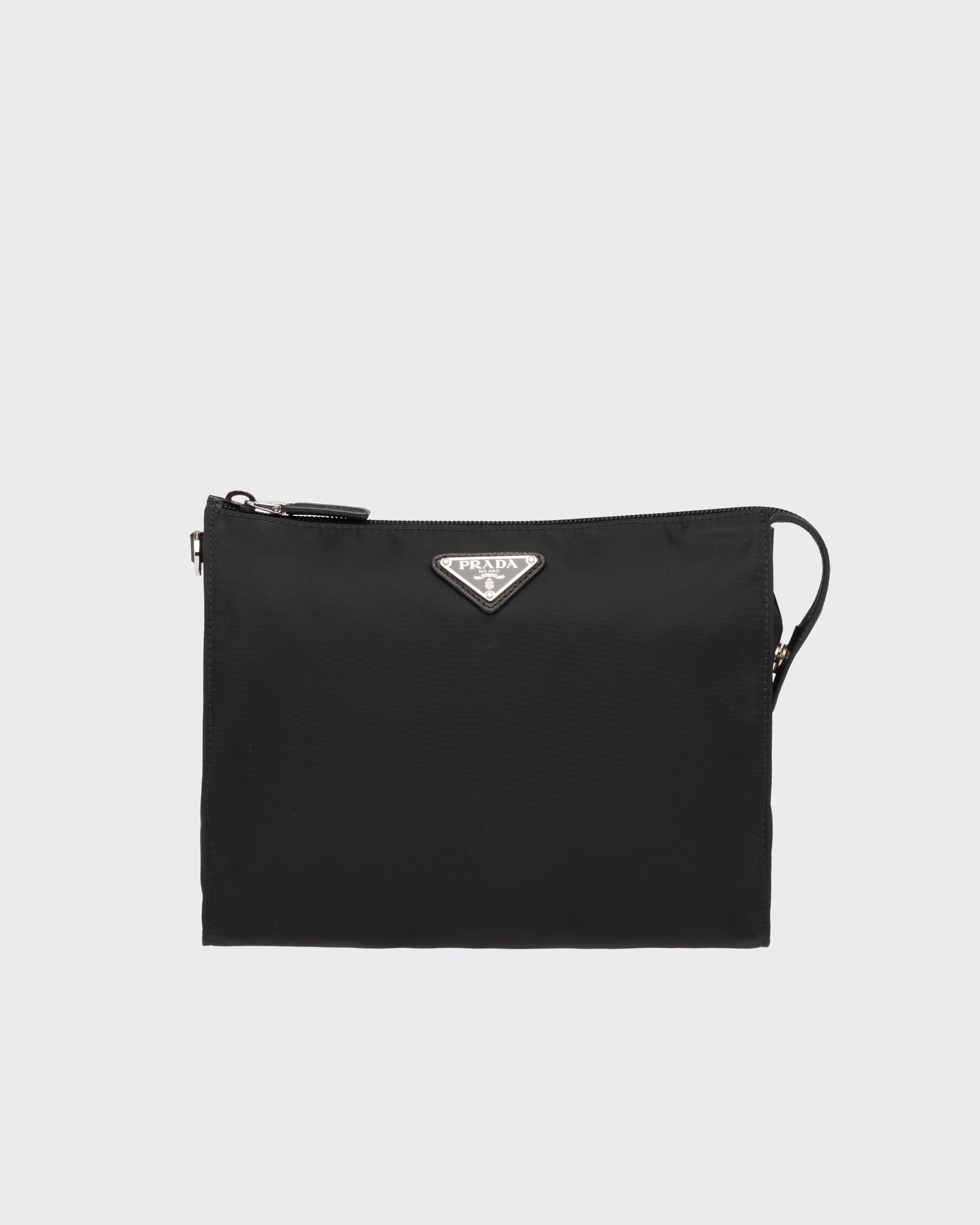 Prada Neceser De Re-nylon Y Piel Saffiano, Hombre, Negro