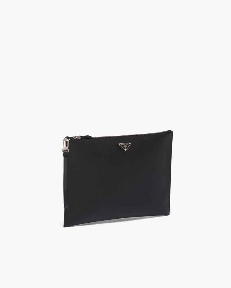 leather pouch black