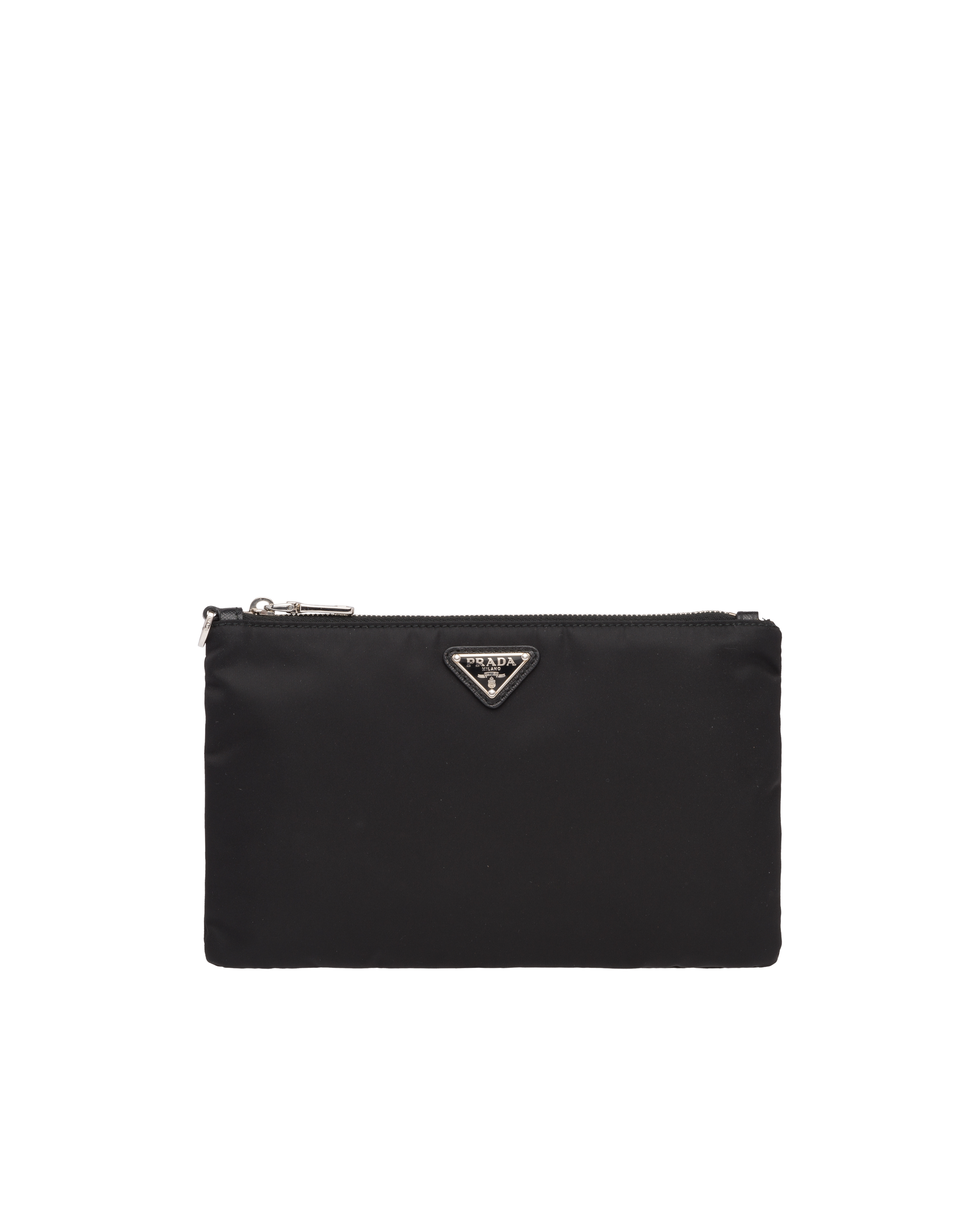 Nylon and Saffiano Leather Pouch | Prada