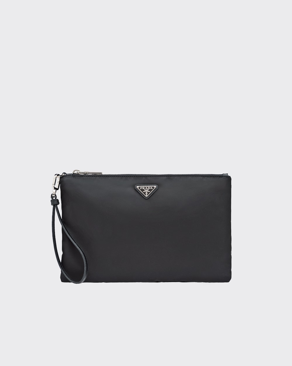 Re Nylon And Saffiano Leather Pouch