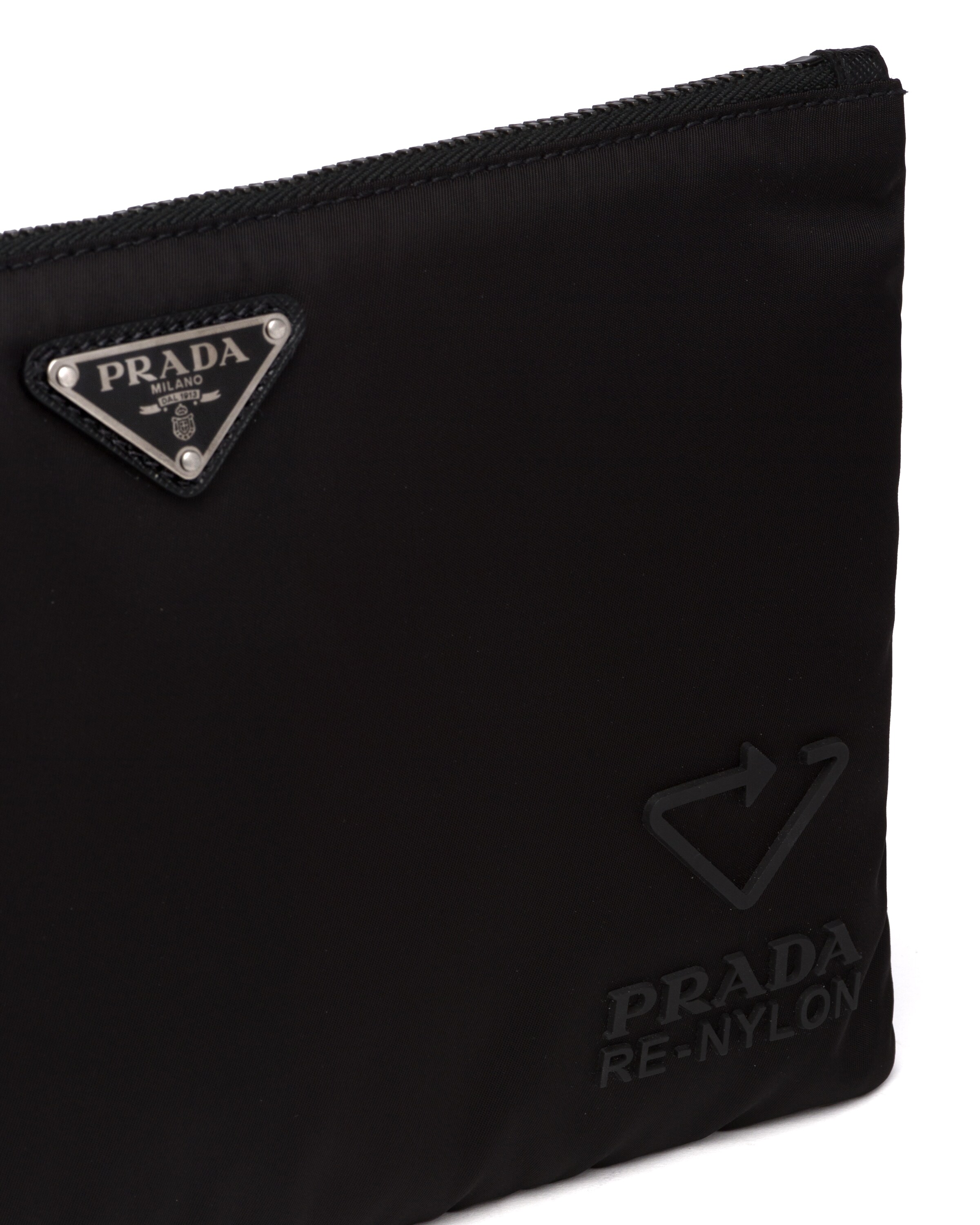 ReNylon and Saffiano leather pouch Prada