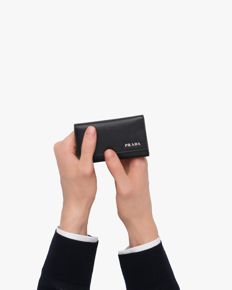 prada leather keychain