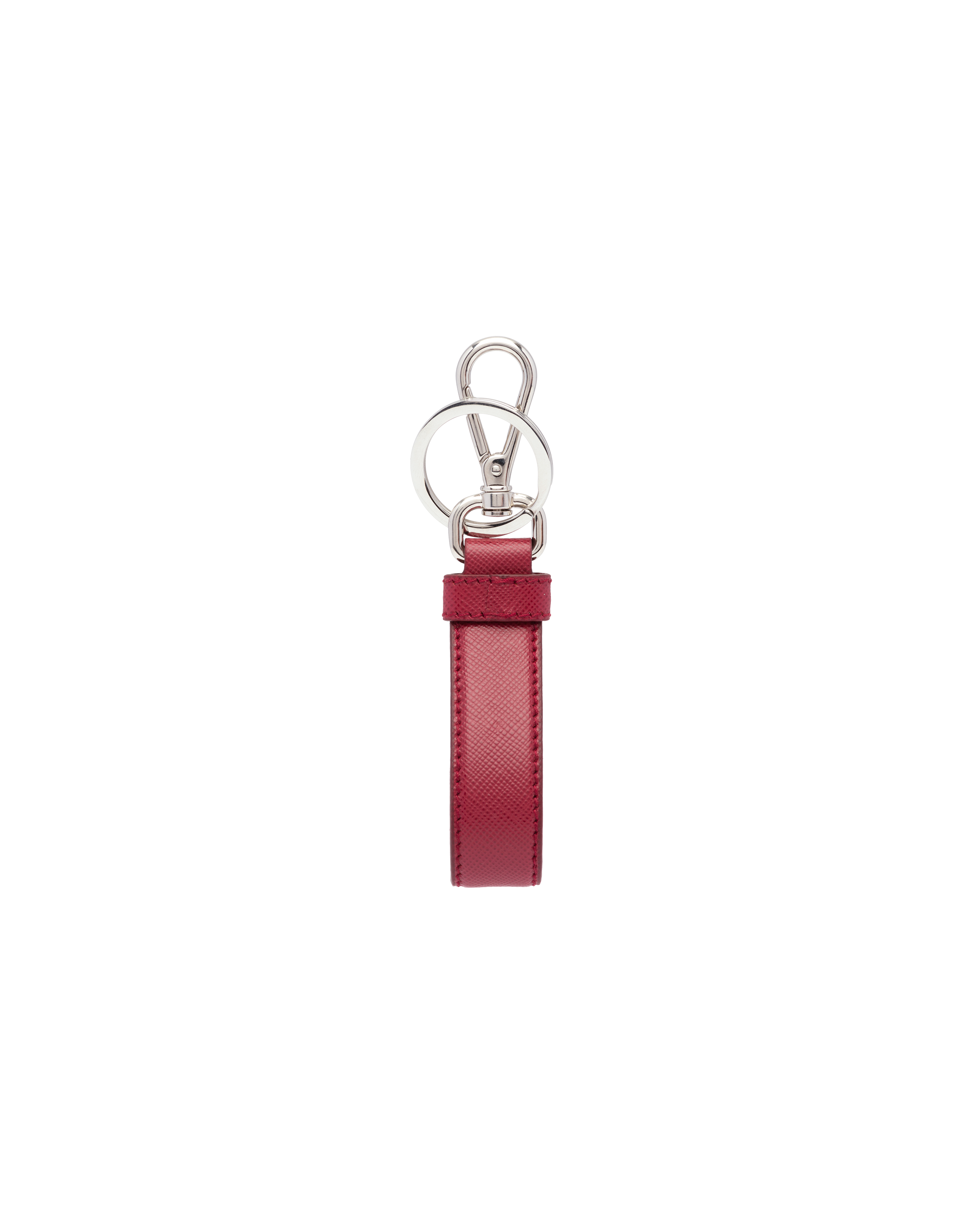 prada leather keychain