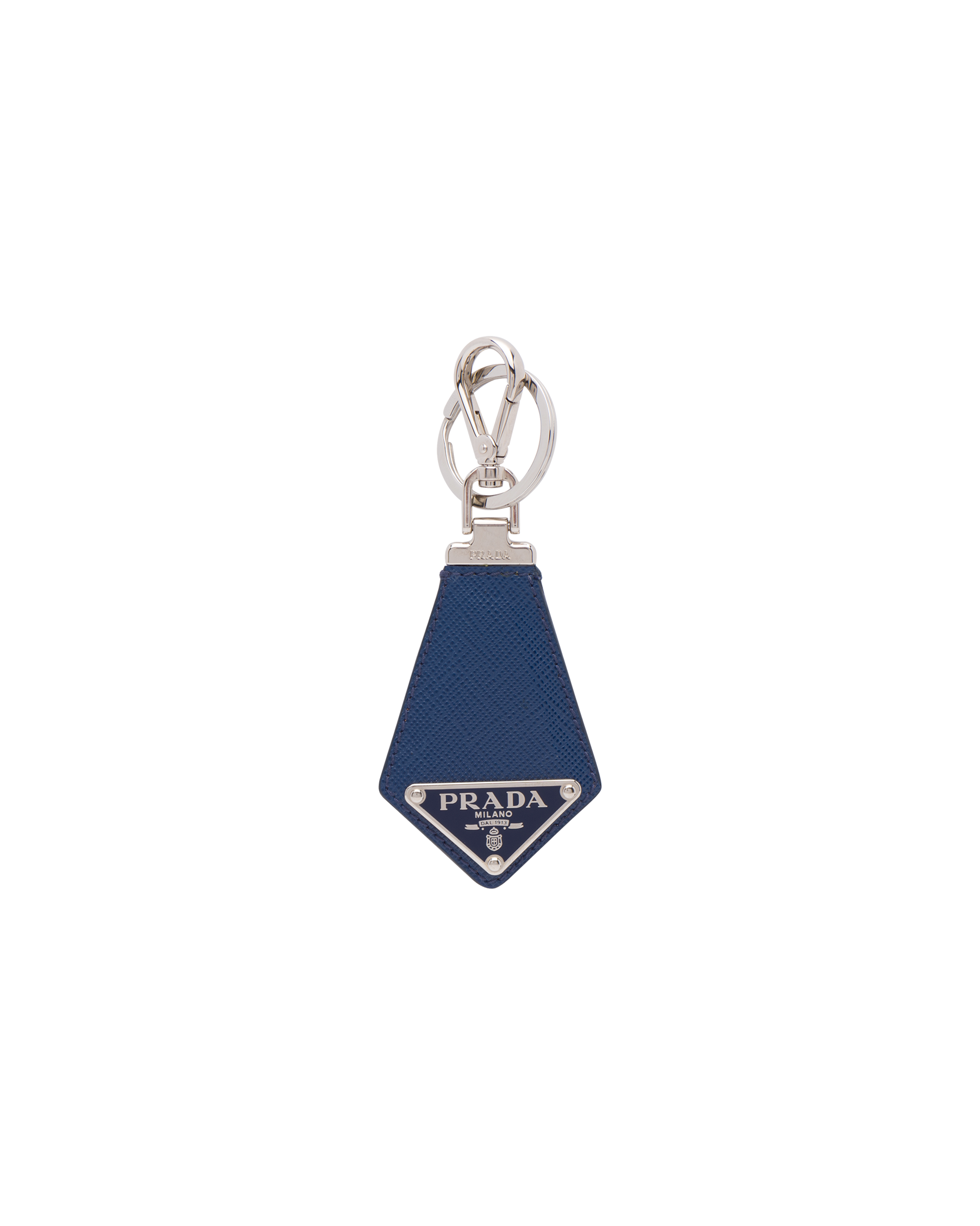 Prada leather sales keychain